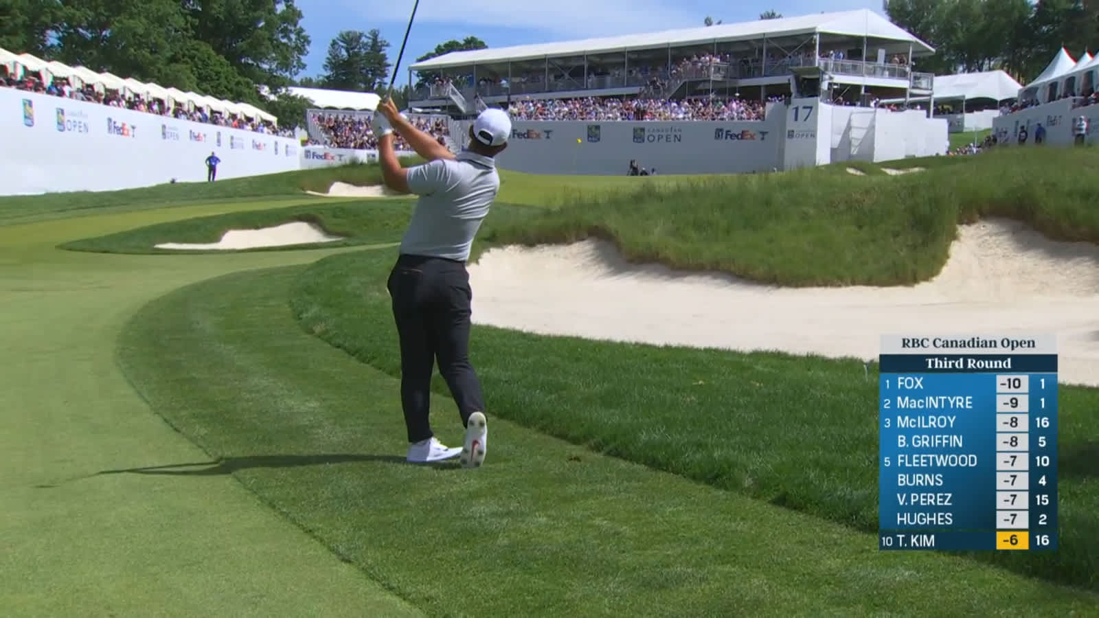 Tom Kim sticks approach to set up birdie at RBC Canadian
