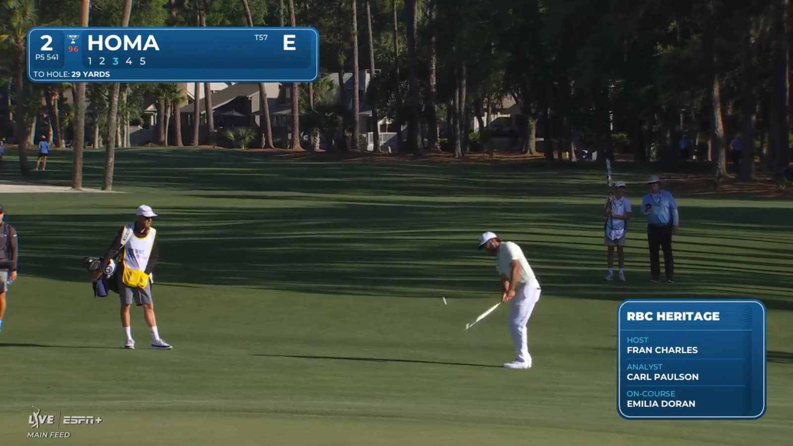 Max Homa's well-played chip leads to birdie at RBC Heritage