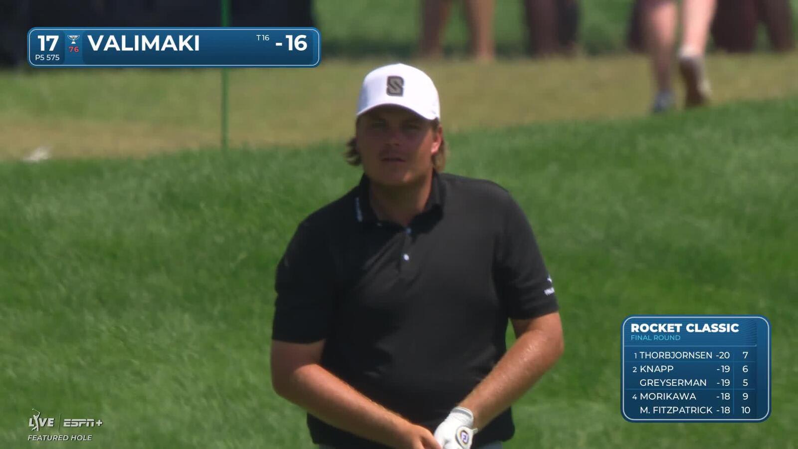 Sami Valimaki makes birdie on No. 17 at Rocket Classic