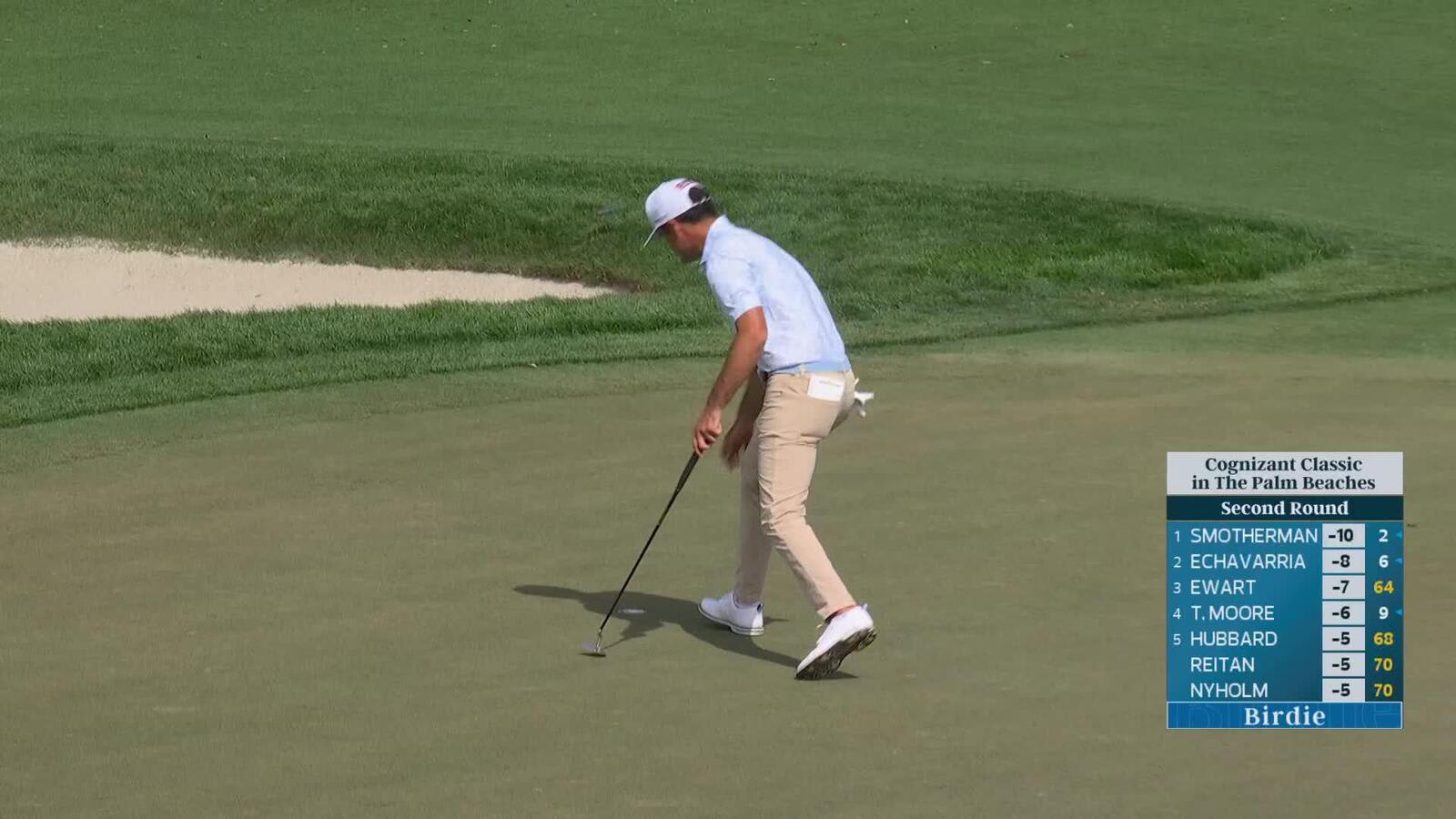 Jackson Suber sinks 19-foot birdie putt on No. 4 at Cognizant Classic