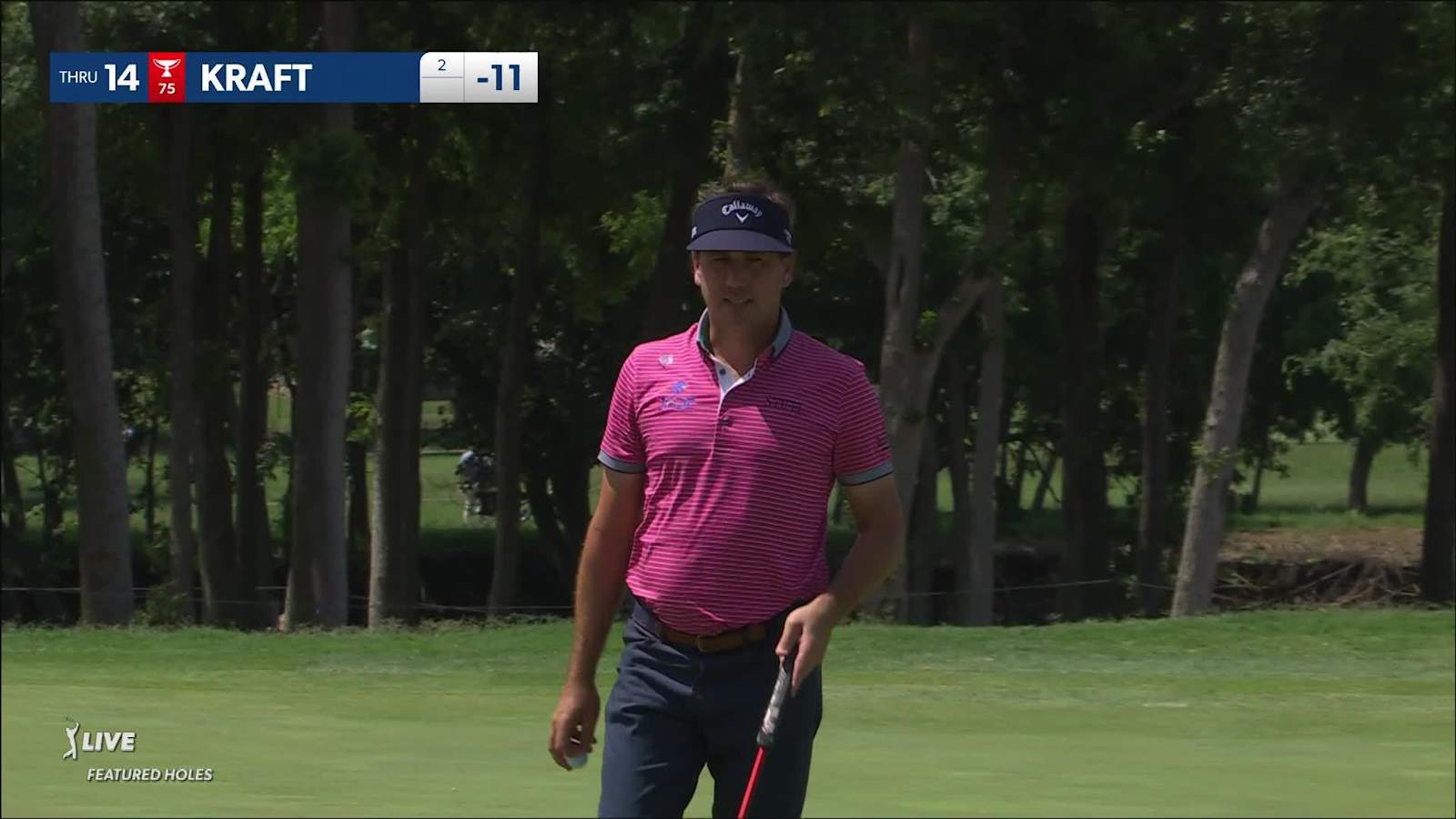 Kelly Kraft makes short birdie putt at CJ CUP Byron Nelson