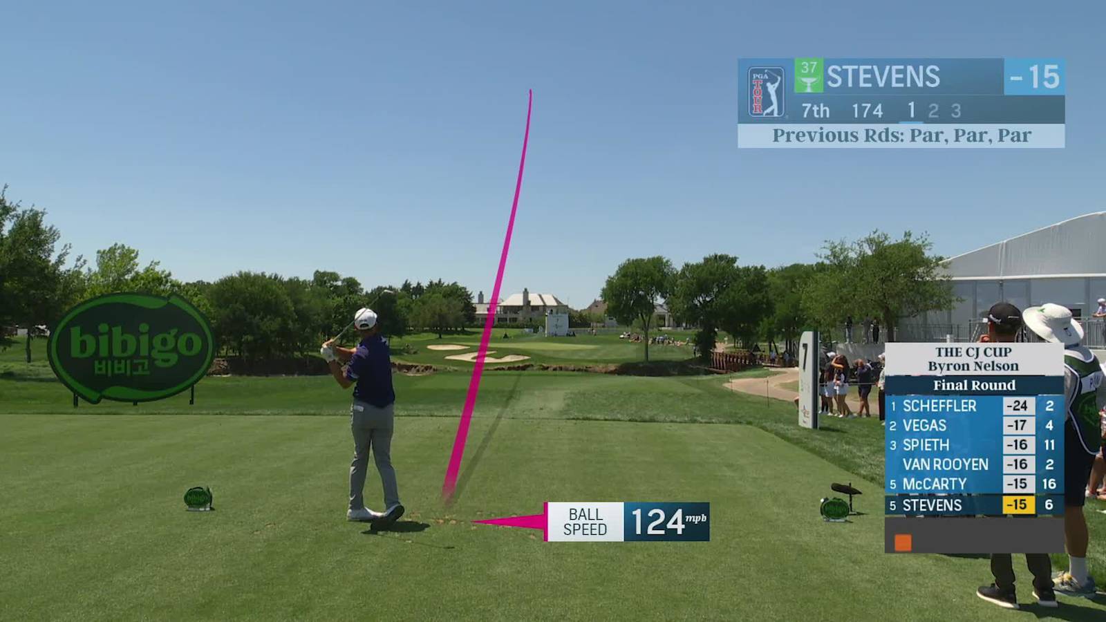 Sam Stevens makes birdie on No. 7 at THE CJ CUP