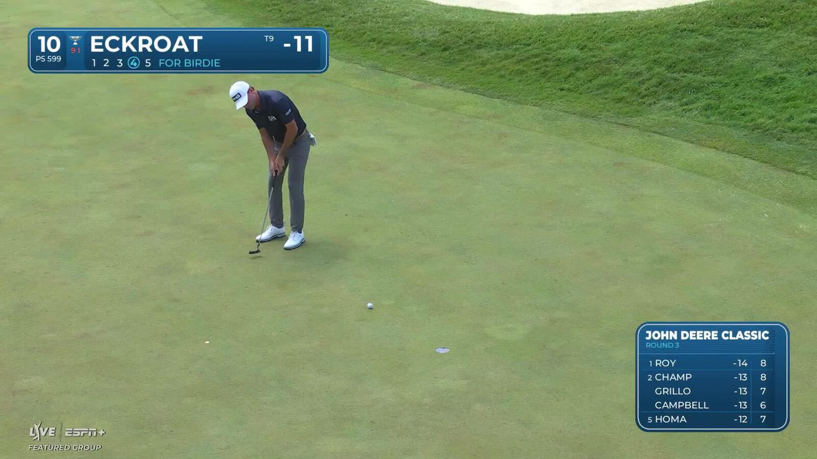 Austin Eckroat makes birdie on No. 10 at John Deere