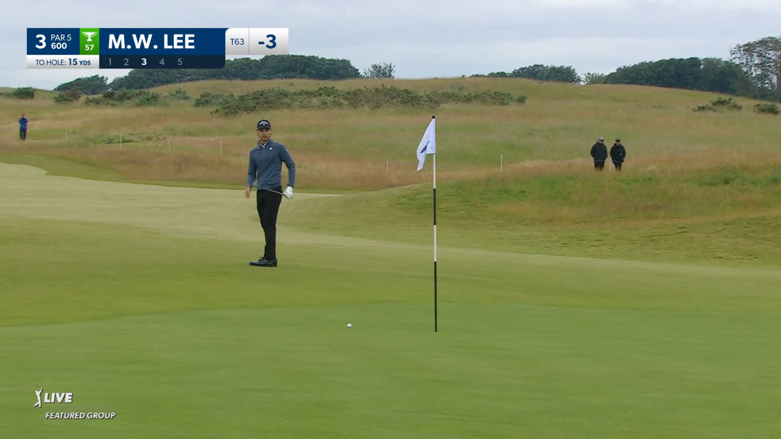 Min Woo Lee makes birdie at Genesis Scottish Open