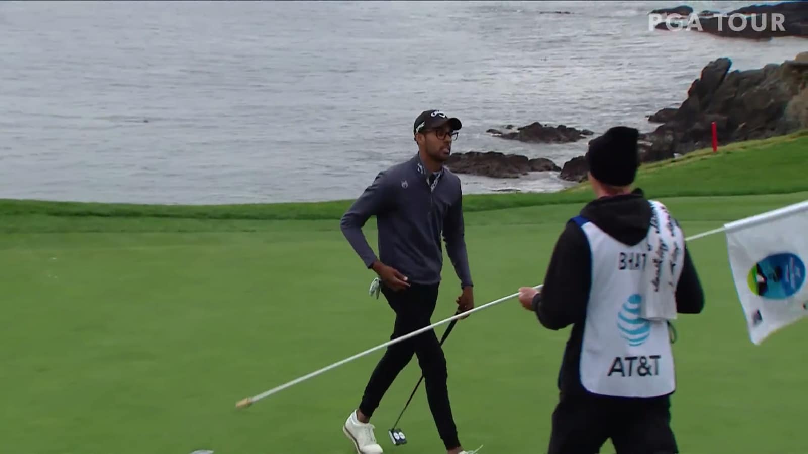 Akshay Bhatia's 212-yard iron to 3 feet sets up birdie at AT&T Pebble Beach