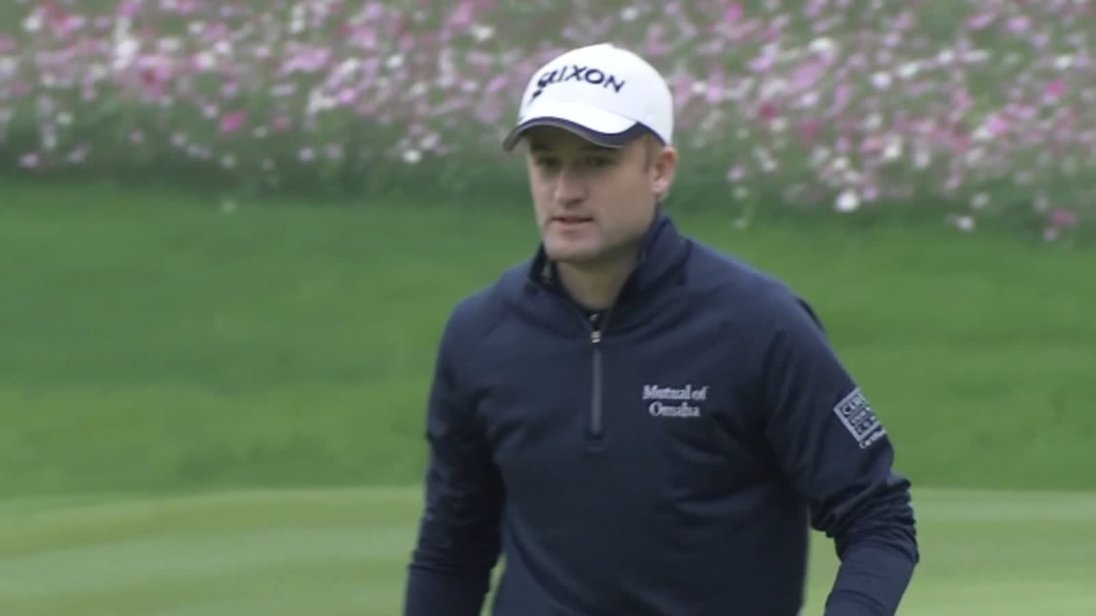 Russell Knox makes his birdie putt from 16 feet at HSBC Champions