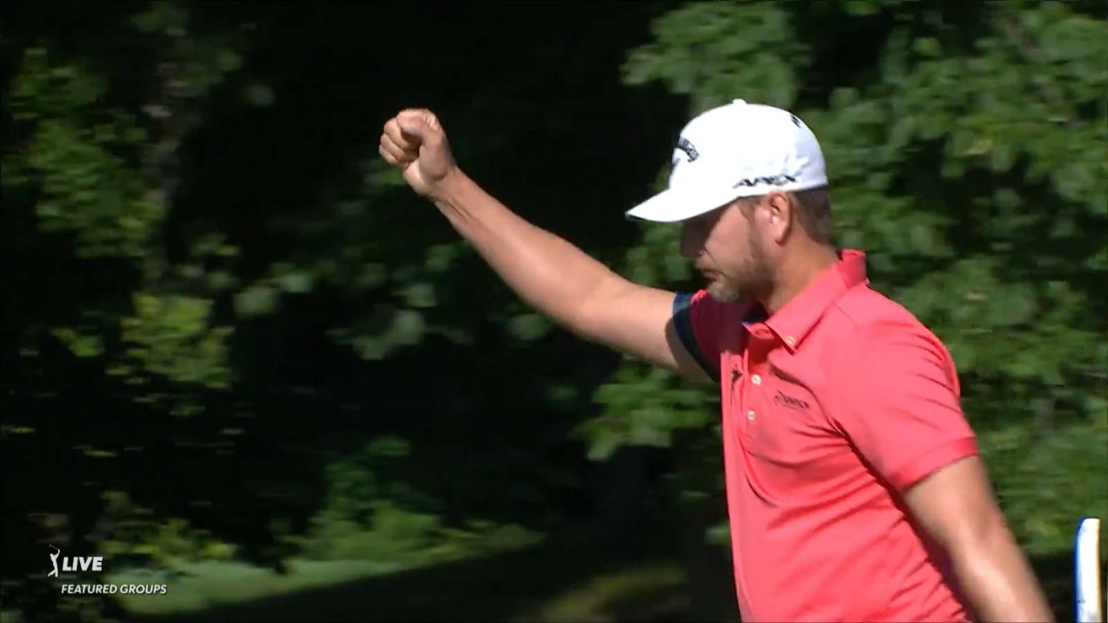 Chris Stroud sinks a 43-foot birdie putt at John Deere