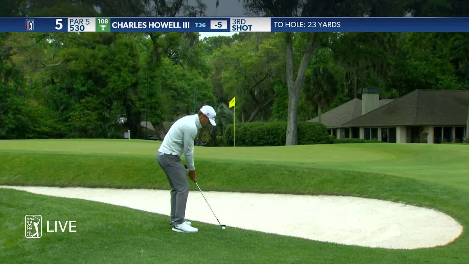 Charles Howell III's tight pitch over bunker yields birdie at RBC Heritage