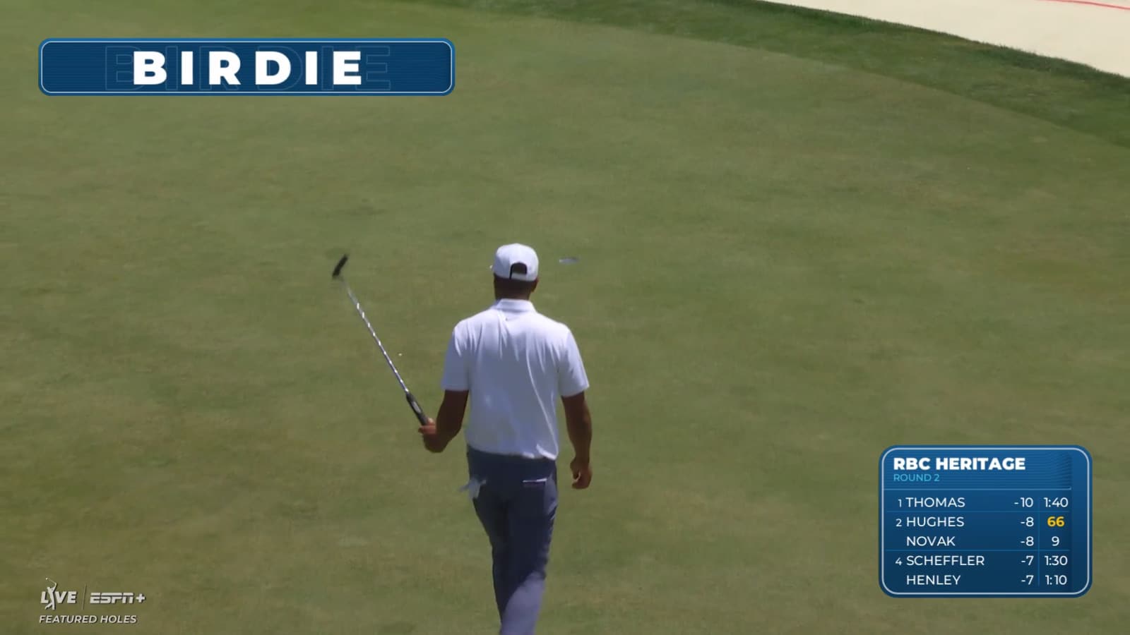 Tony Finau nails 32-foot birdie putt at RBC Heritage