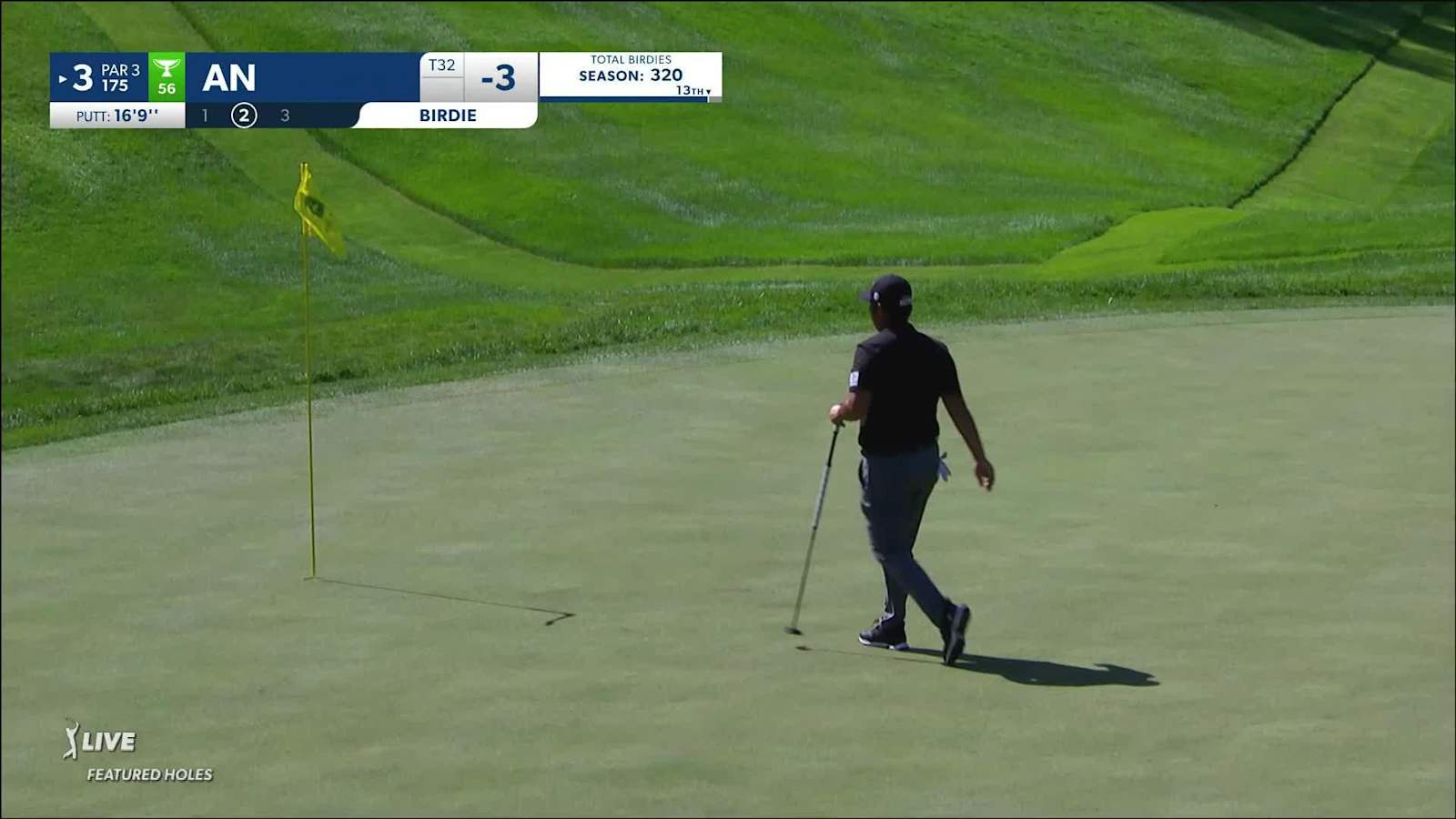 Byeong Hun An sends in 16-foot birdie at John Deere
