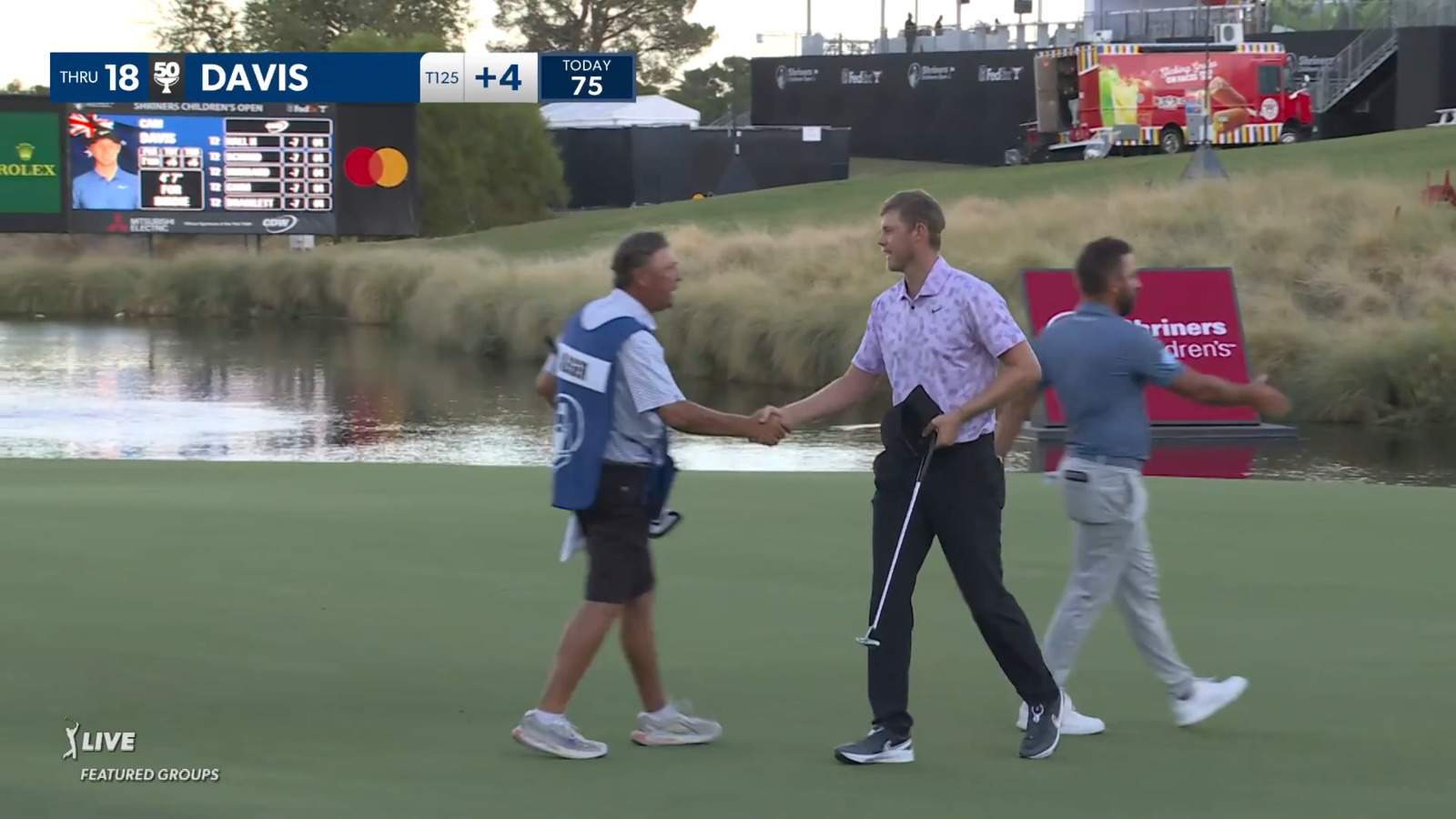 Cam Davis ends day with birdie on No. 18 at Shriners Children's Open