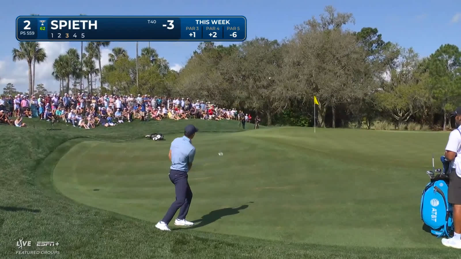 Jordan Spieth gets up-and-down for birdie at THE PLAYERS