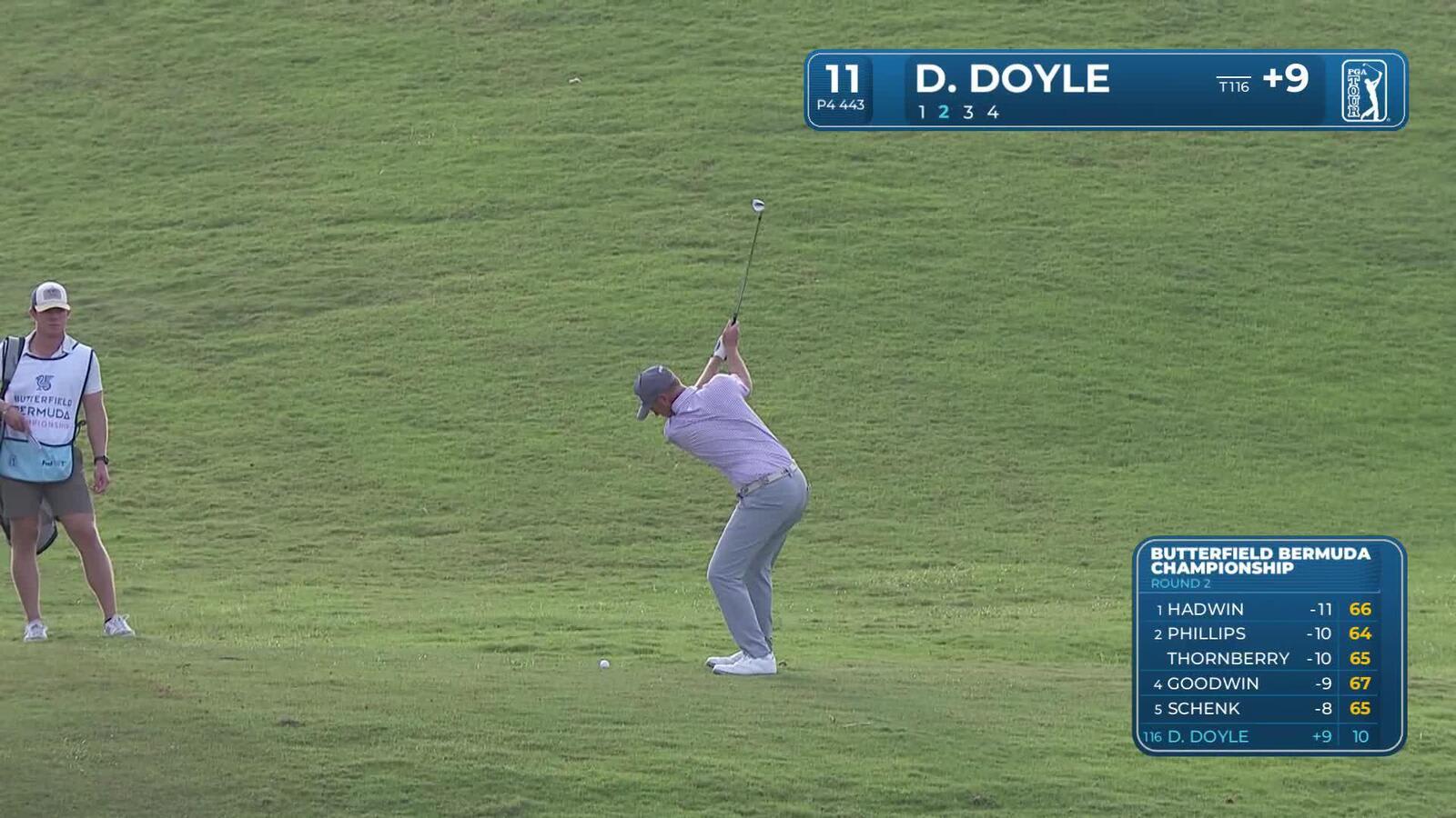 Drew Doyle makes birdie on No. 11 at Butterfield Bermuda
