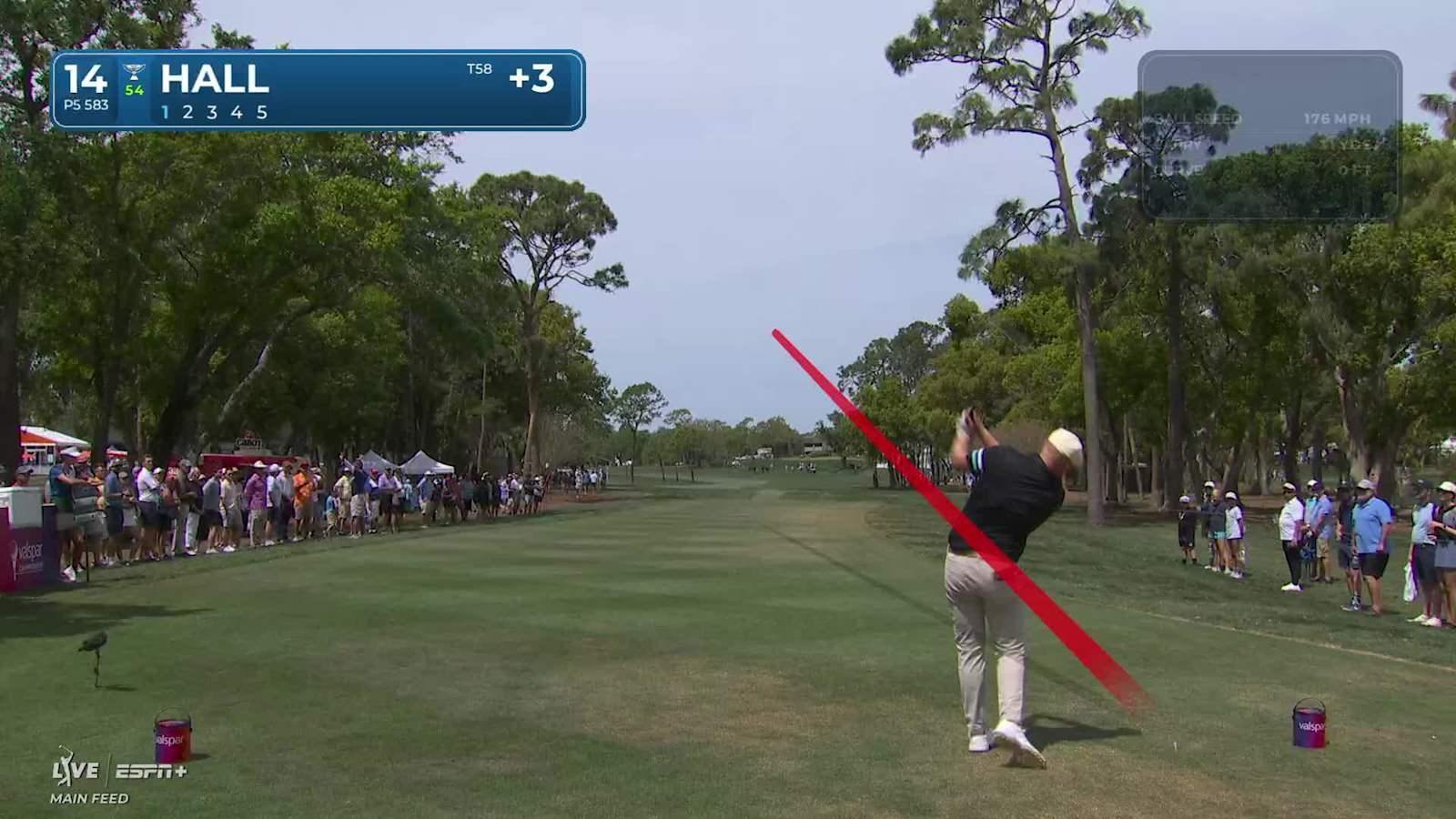 Harry Hall holes out from 78 yards for eagle at Valspar