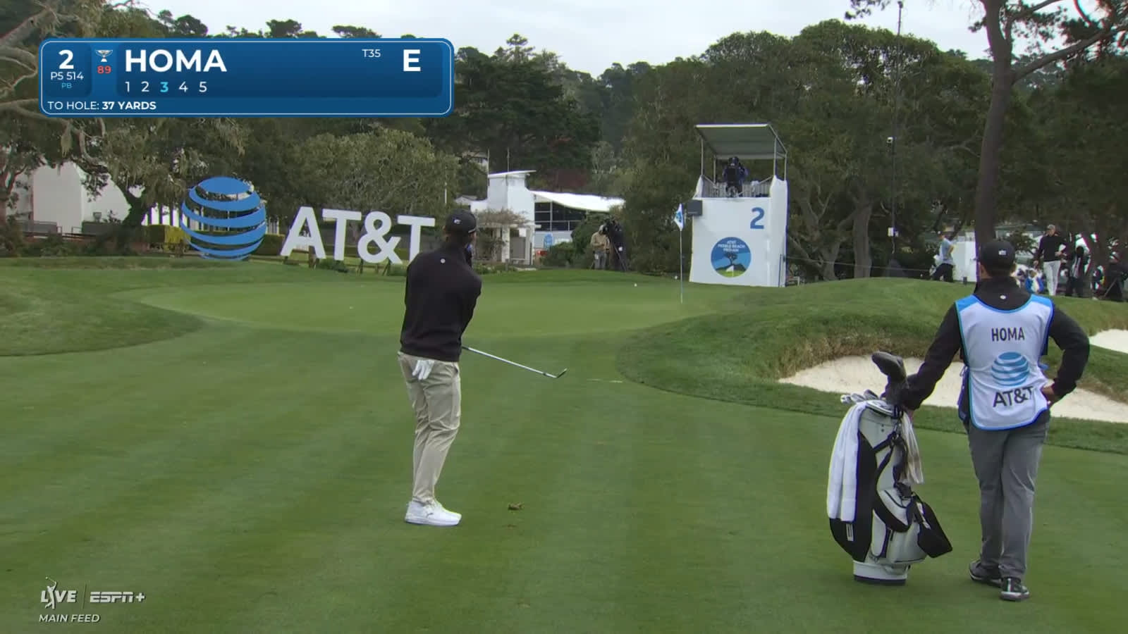 Max Homa gets up-and-down for birdie at AT&T Pebble Beach