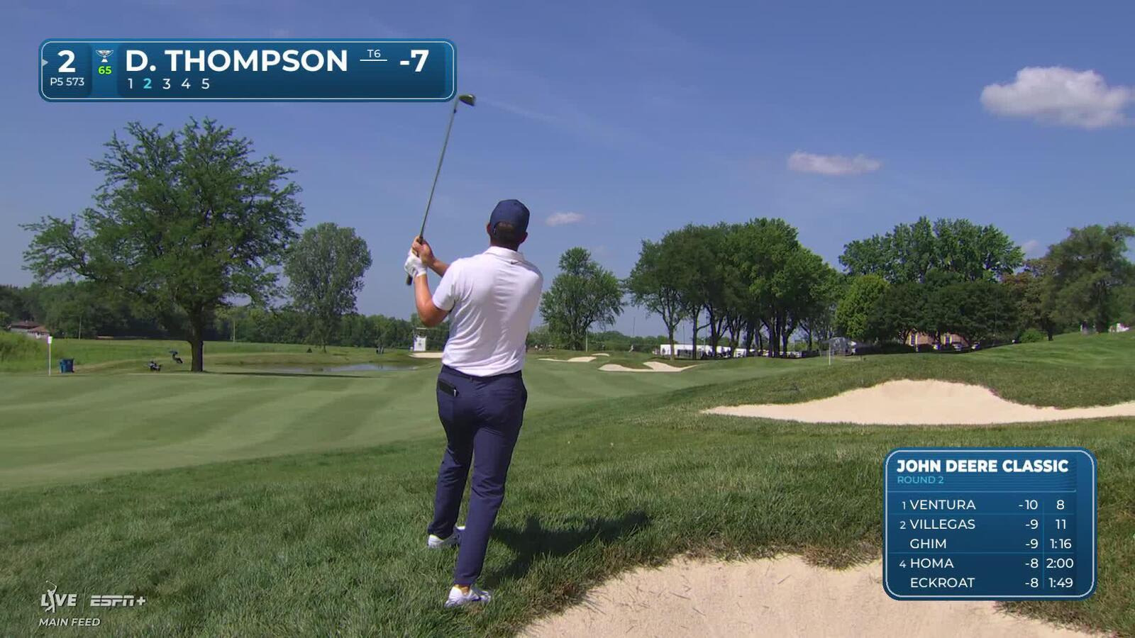 Davis Thompson makes birdie on No. 2 at John Deere