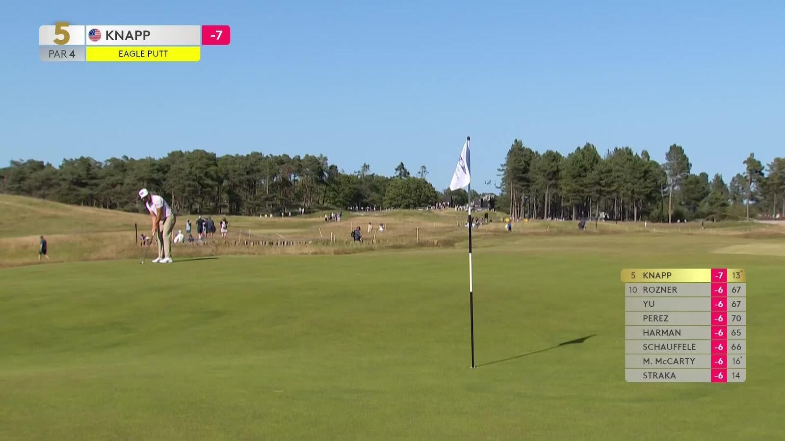 Jake Knapp makes birdie on No. 5 at Genesis Scottish Open