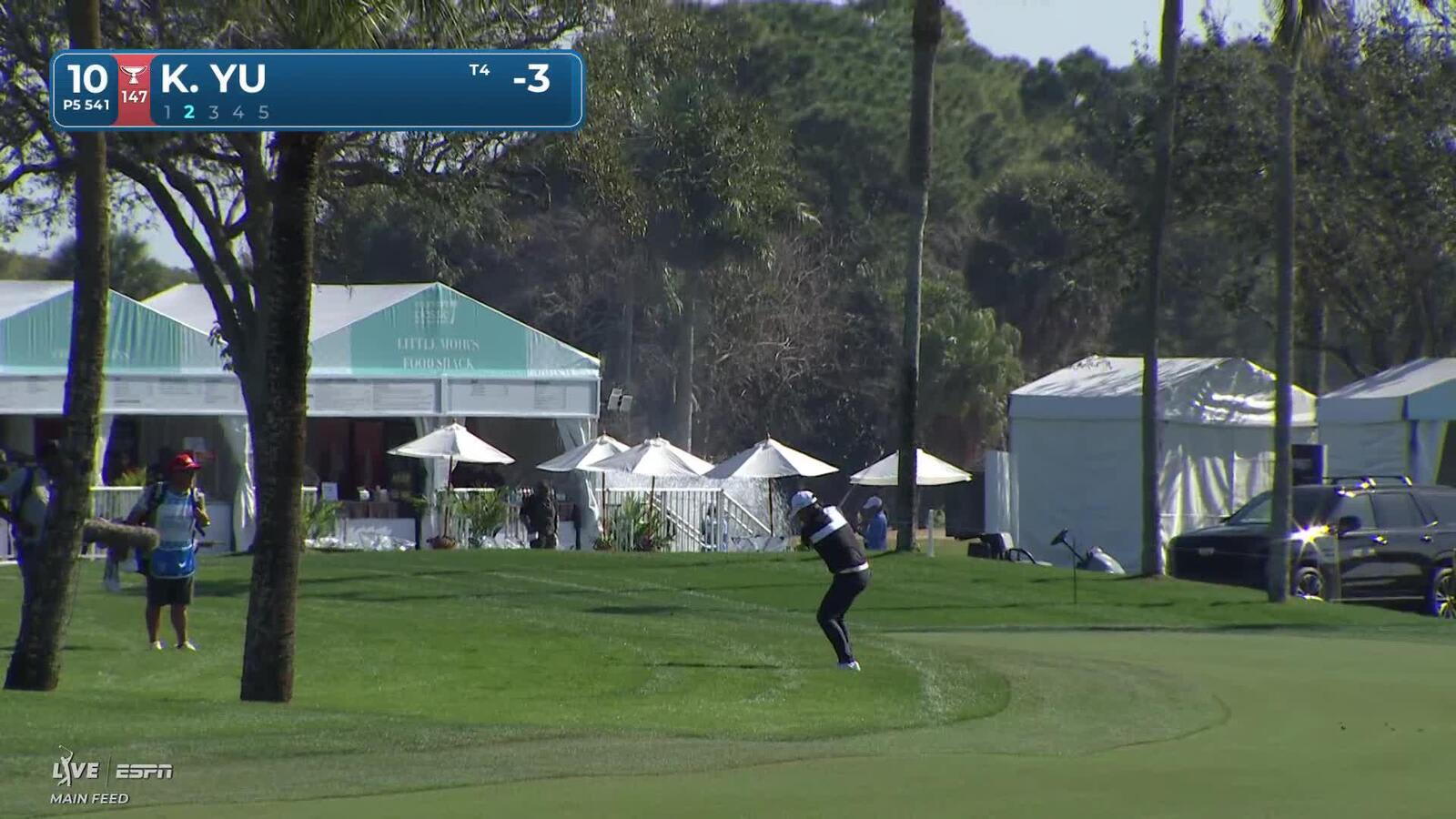 Kevin Yu hits 217-yard approach to 22 feet, sets up birdie on No. 10 at Cognizant Classic