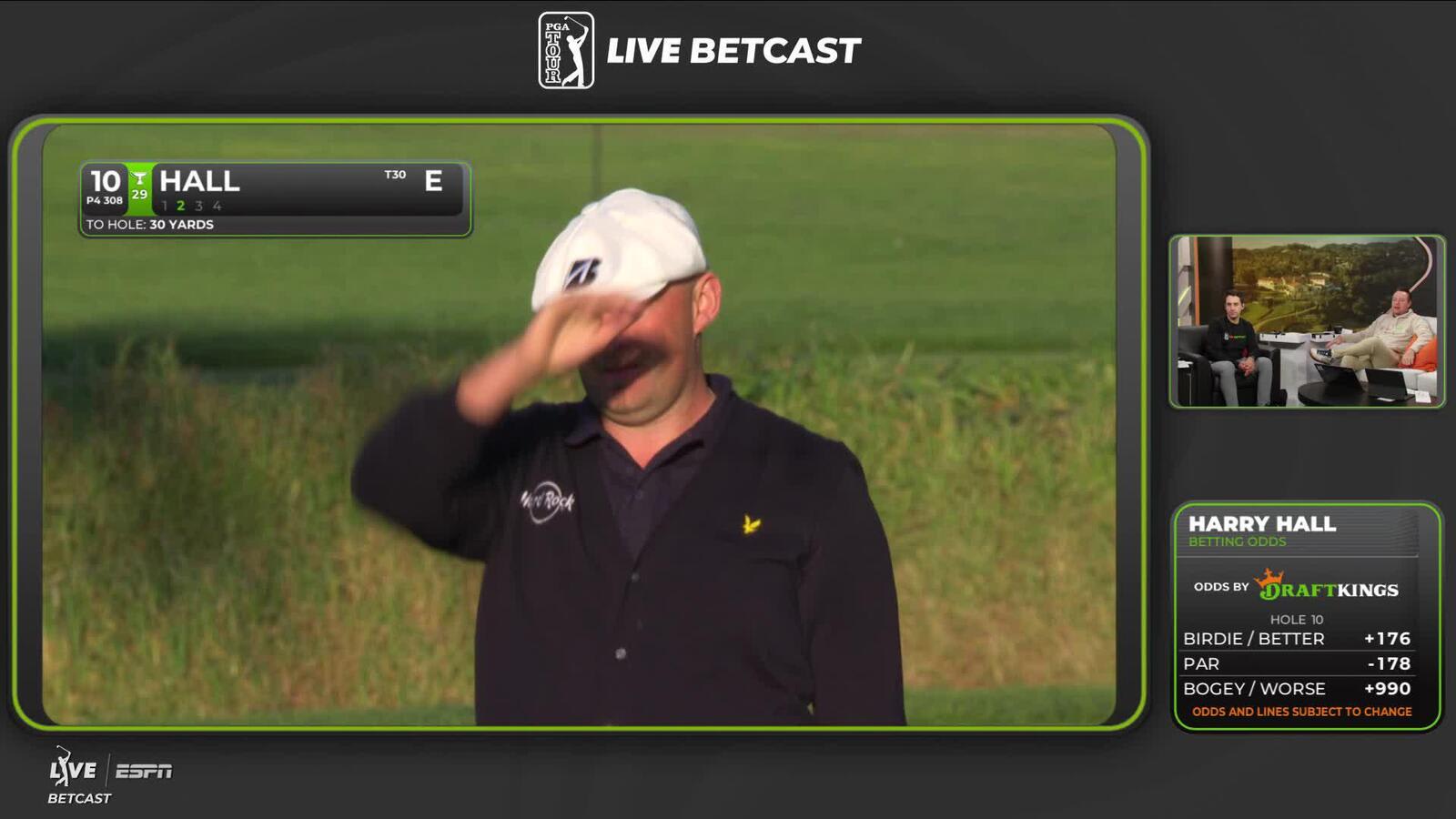 Harry Hall sinks 4-foot birdie putt on No. 10 at The Genesis