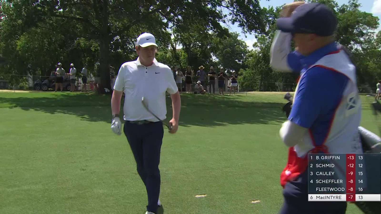 Robert MacIntyre drains birdie on No. 14 at Charles Schwab