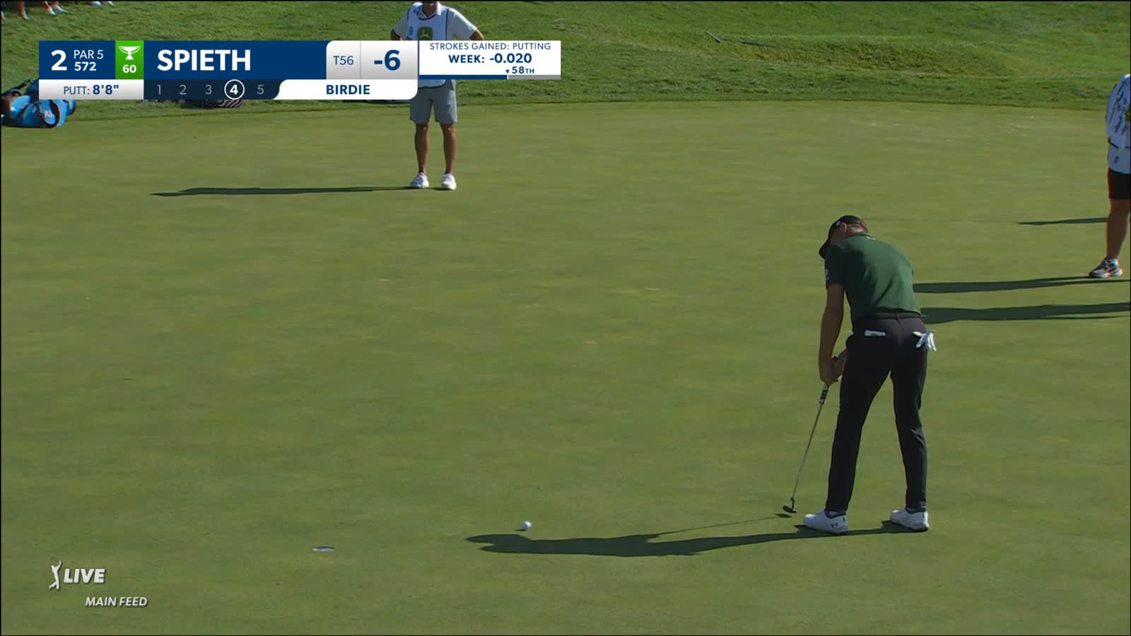 Jordan Spieth makes birdie at John Deere