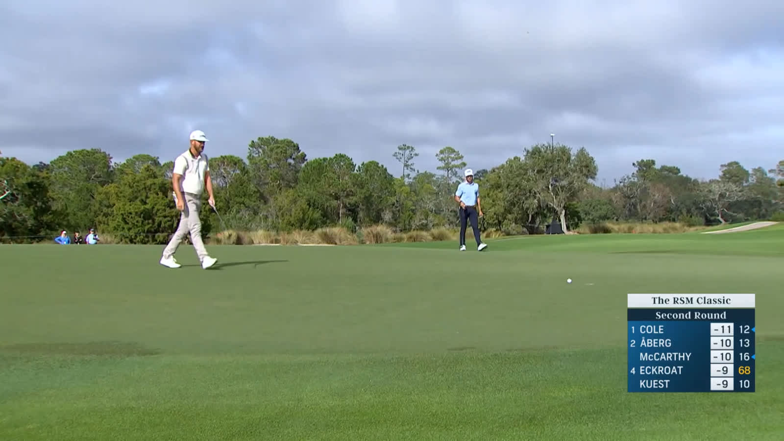 Kevin Chappell walks in 21-footer for birdie at The RSM Classic