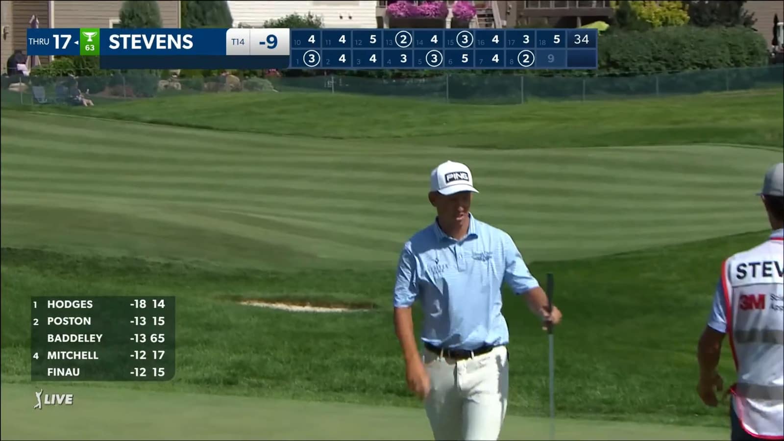 Sam Stevens sticks tee shot 2-feet from the hole at 3M Open