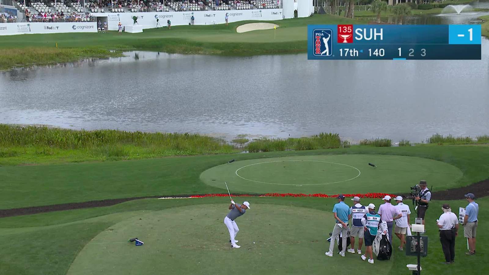 Justin Suh's excellent tee shot leads to a birdie at Cognizant Classic