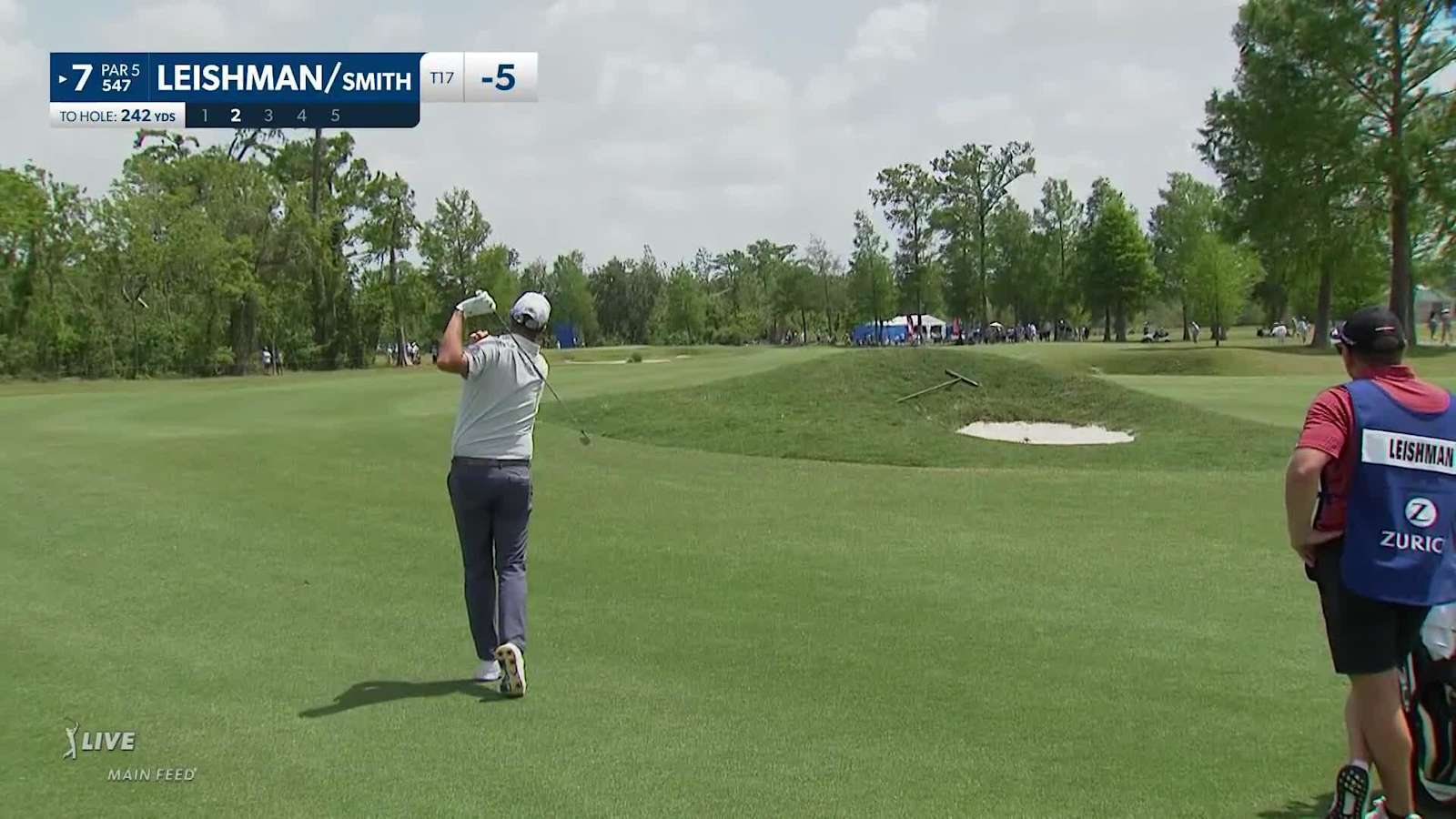 Marc Leishman escapes bunker and birdies at Zurich Classic