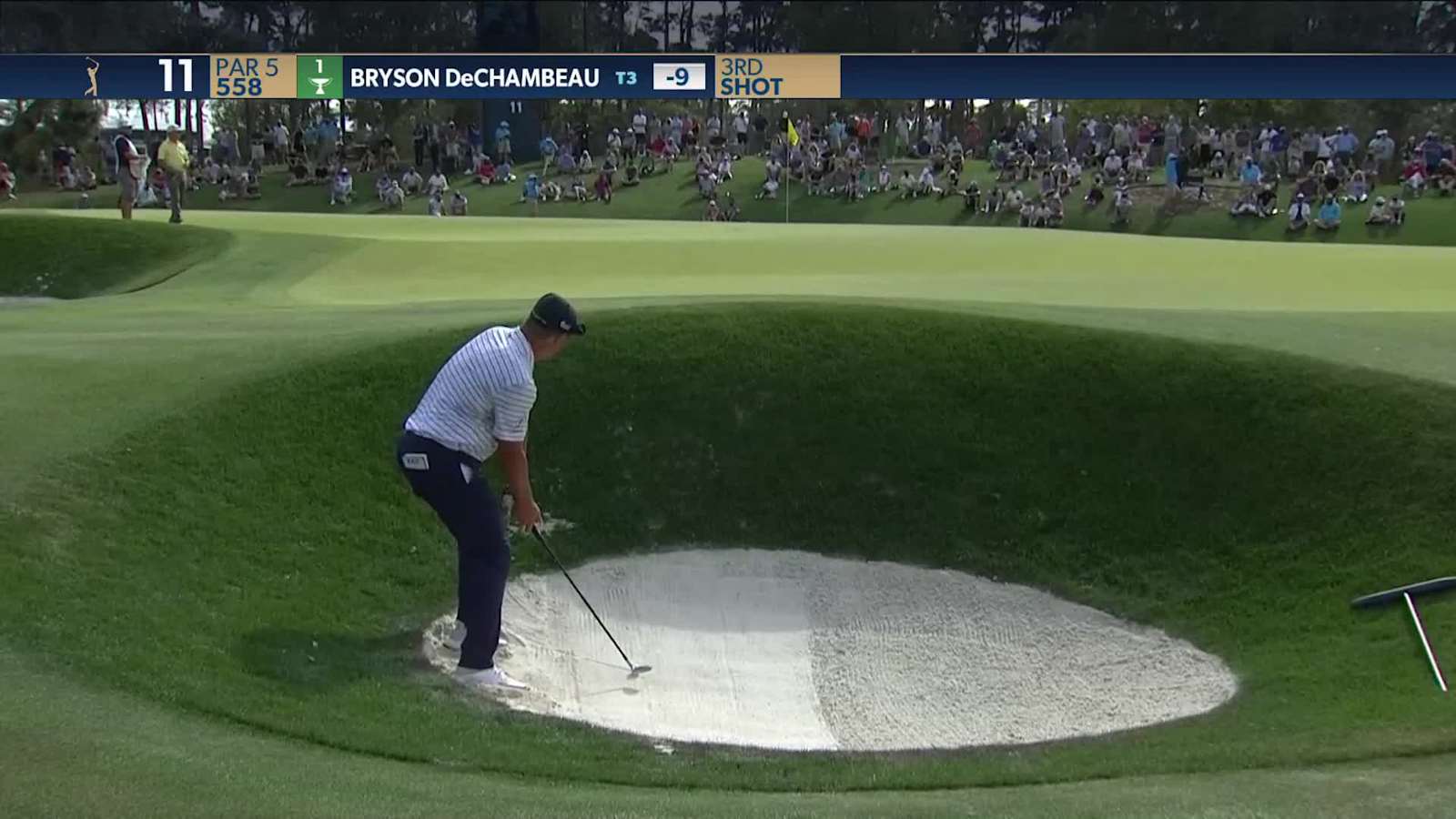 Bryson DeChambeau's nice bunker shot sets up birdie at THE PLAYERS