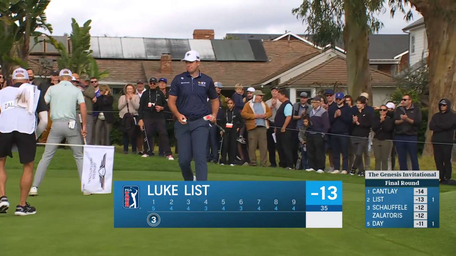 Luke List starts round with eagle on No. 1 at Genesis