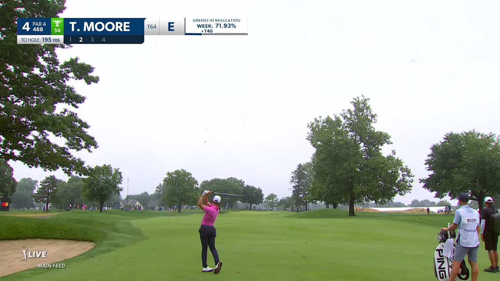 Taylor Moore goes flag hunting to yield birdie at Travelers