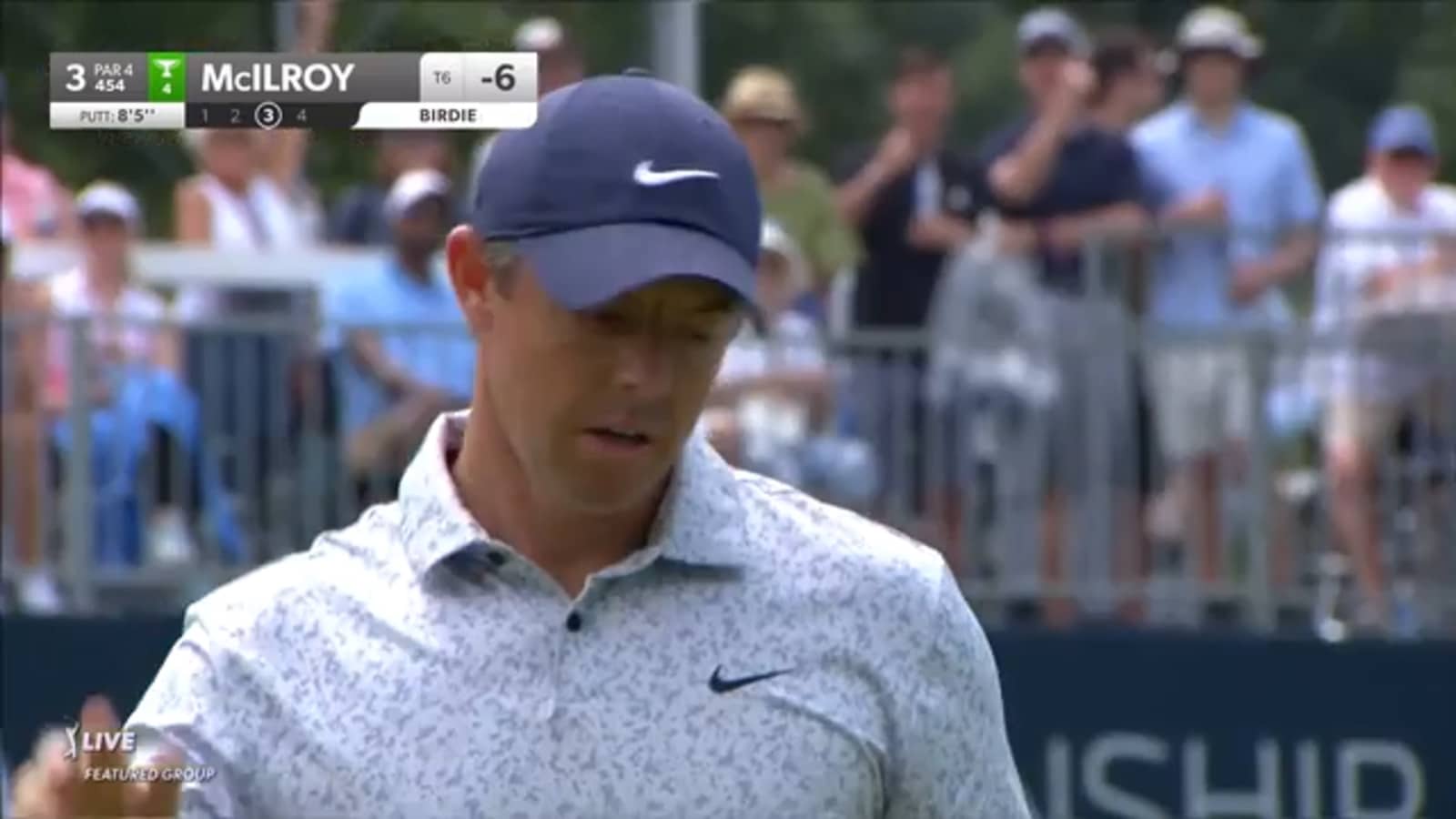 Rory McIlroy's approach to 8 feet yields birdie at BMW Championship