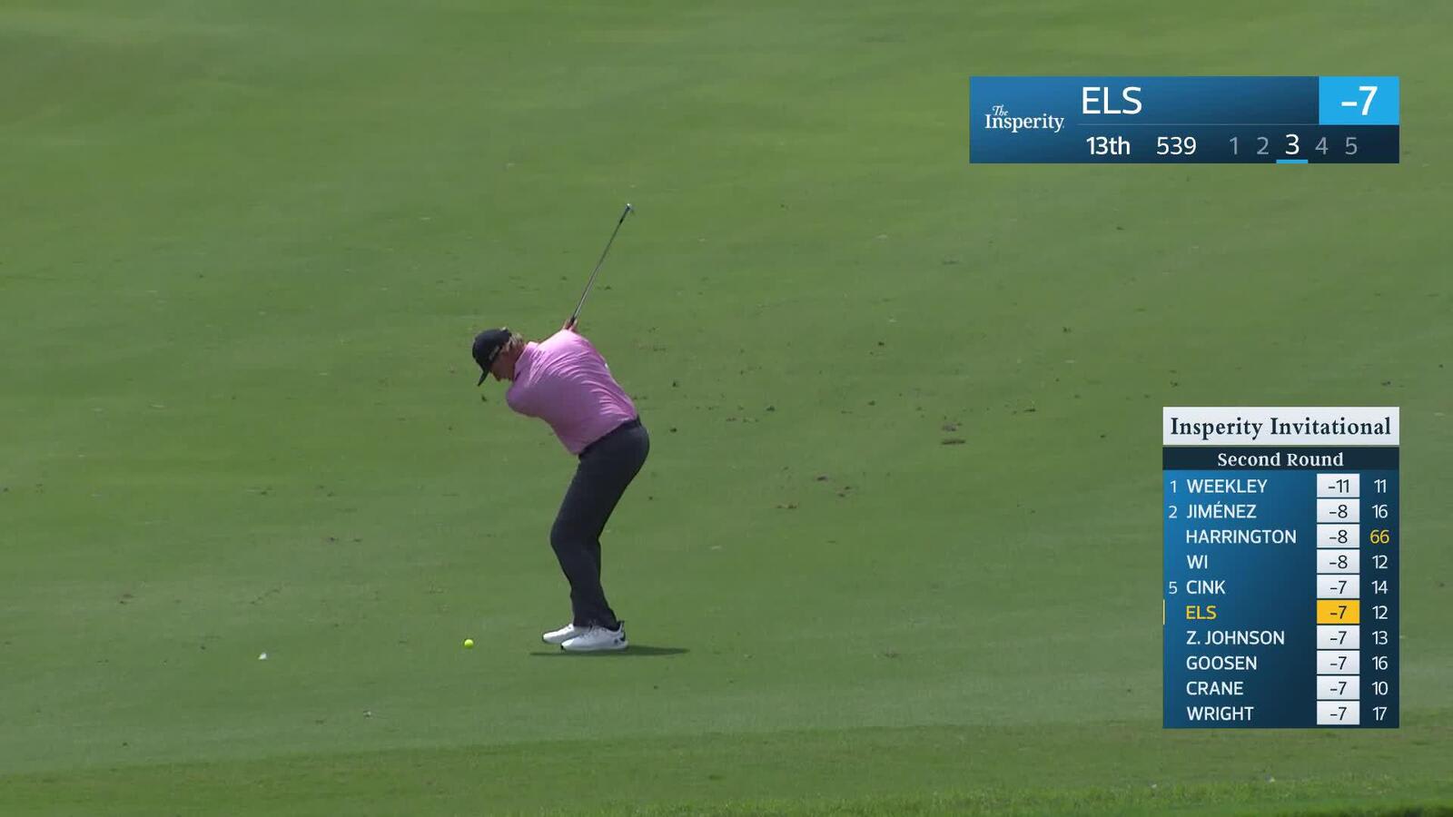 Ernie Els makes birdie on No. 13 at Insperity Invitational