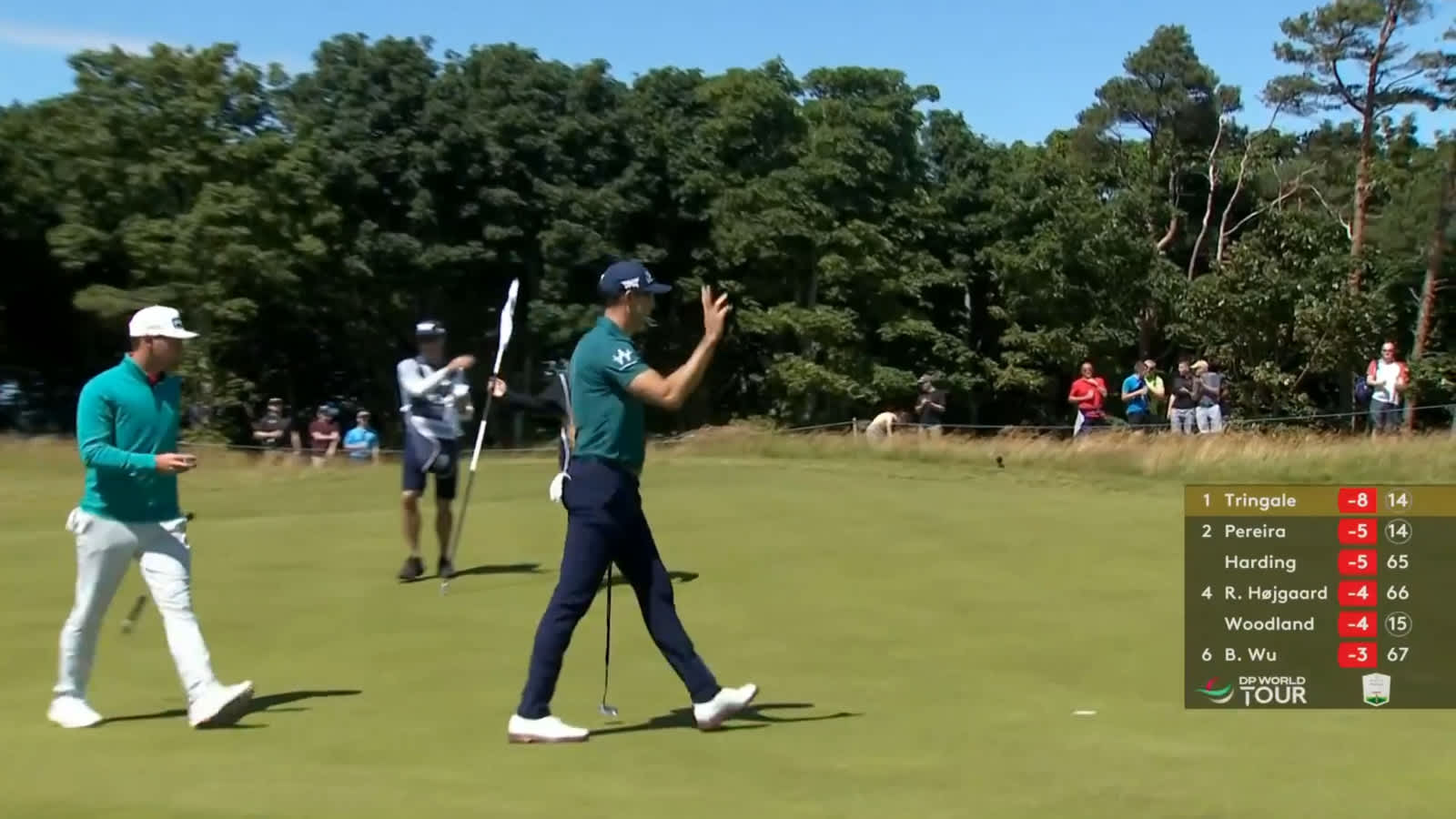 Cameron Tringale cards his 6th straight birdie on No. 15 at Genesis Scottish Open