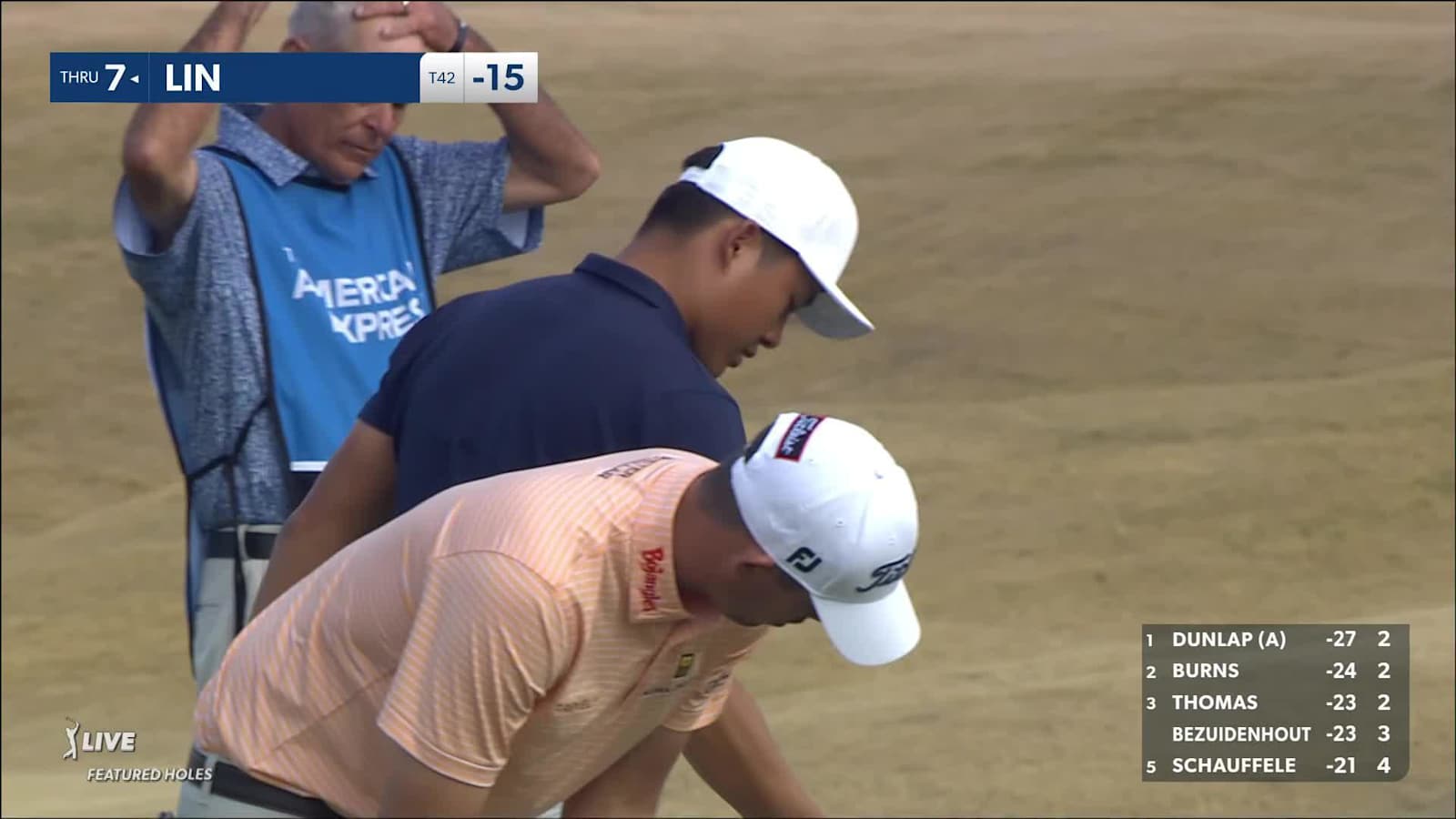 Yuxin Lin makes birdie on No. 16 at The American Express