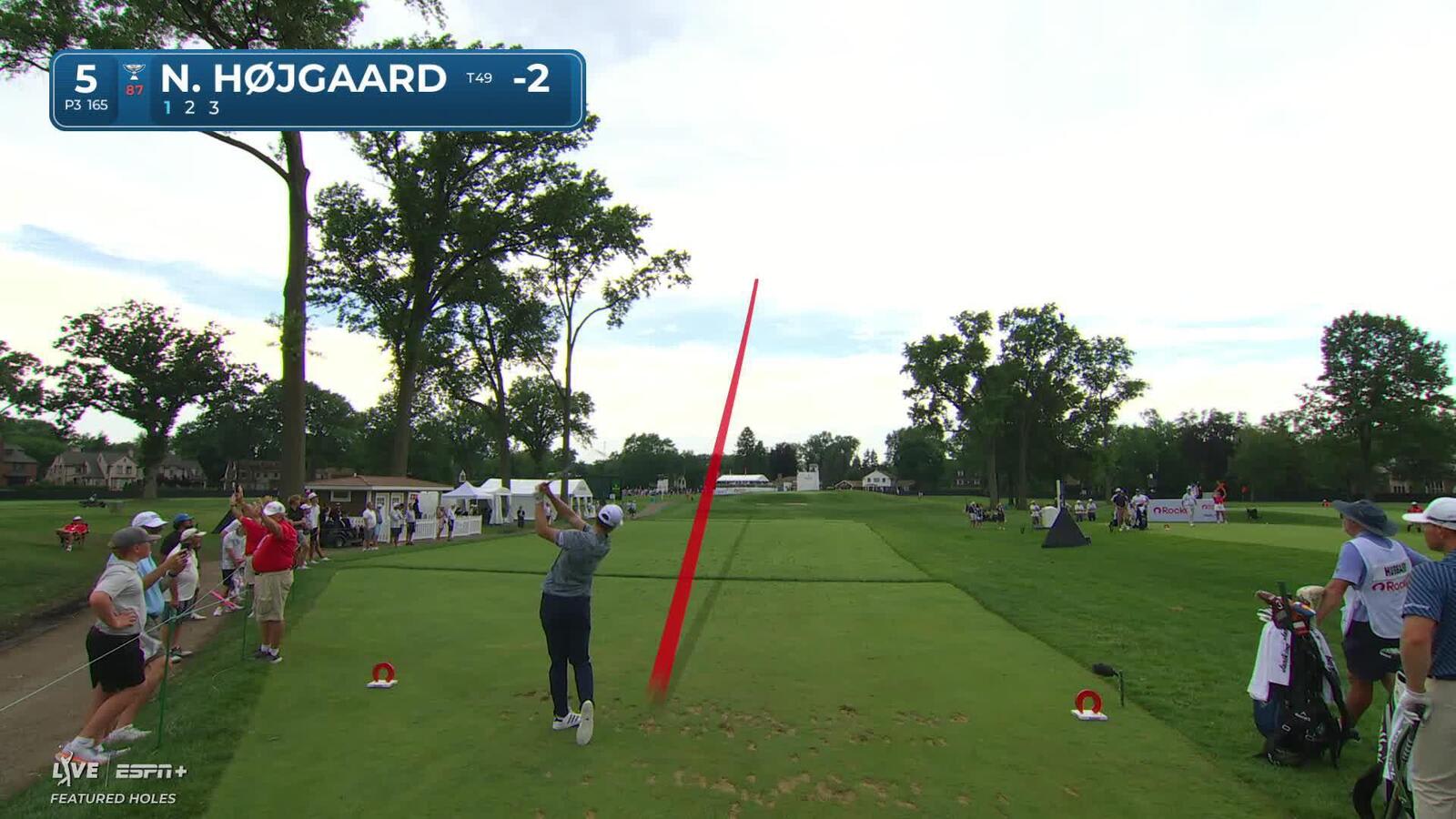 Nicolai Højgaard makes birdie on No. 5 at Rocket Classic