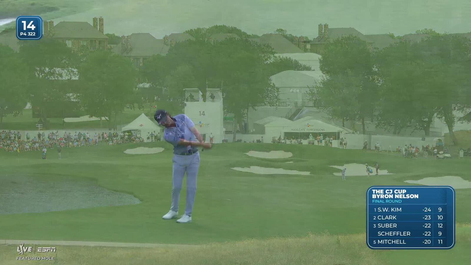 Kensei Hirata drains 3-foot putt for birdie on No. 14 at THE CJ CUP