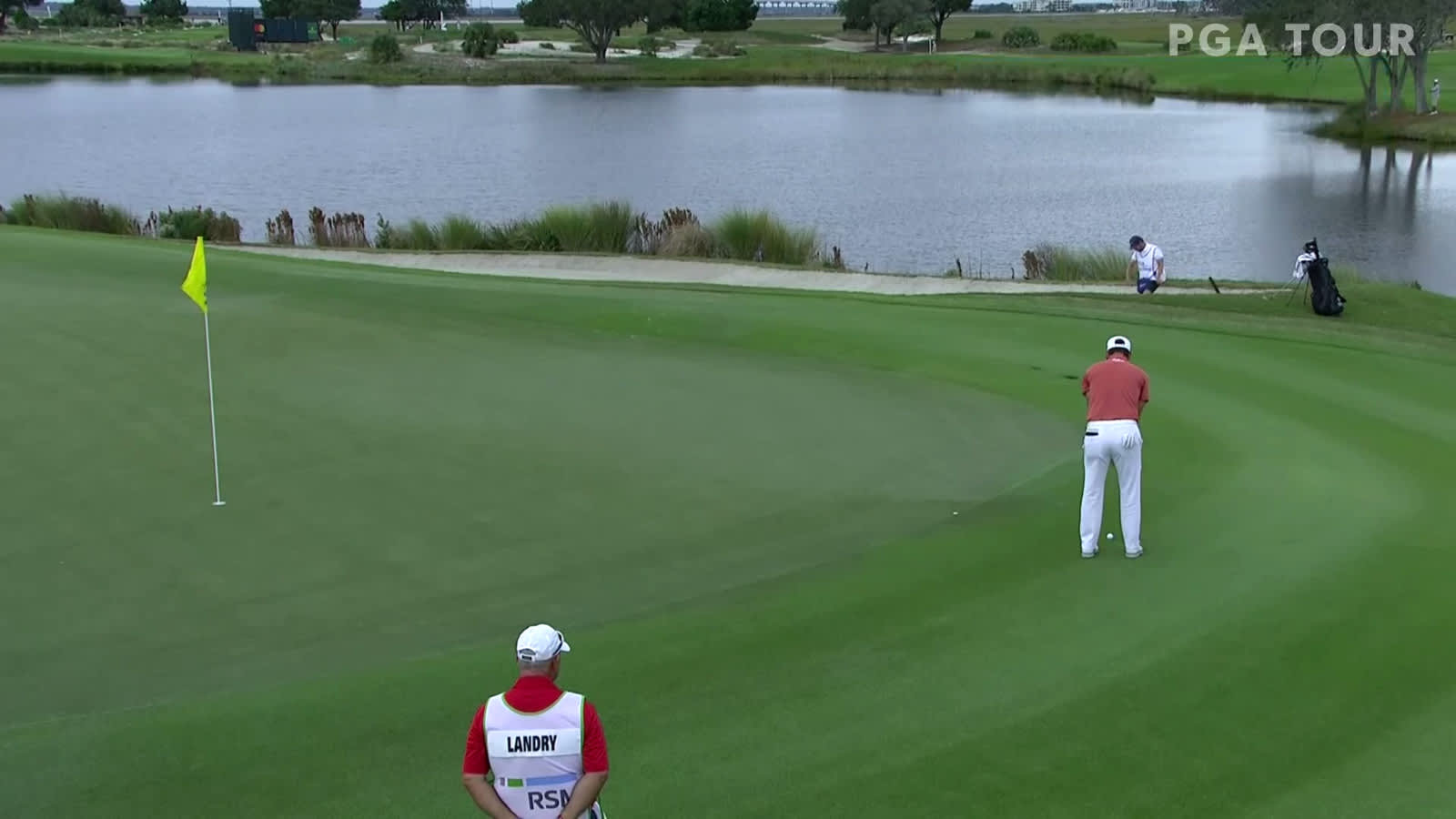 Andrew Landry nails a 22-foot eagle at The RSM Classic