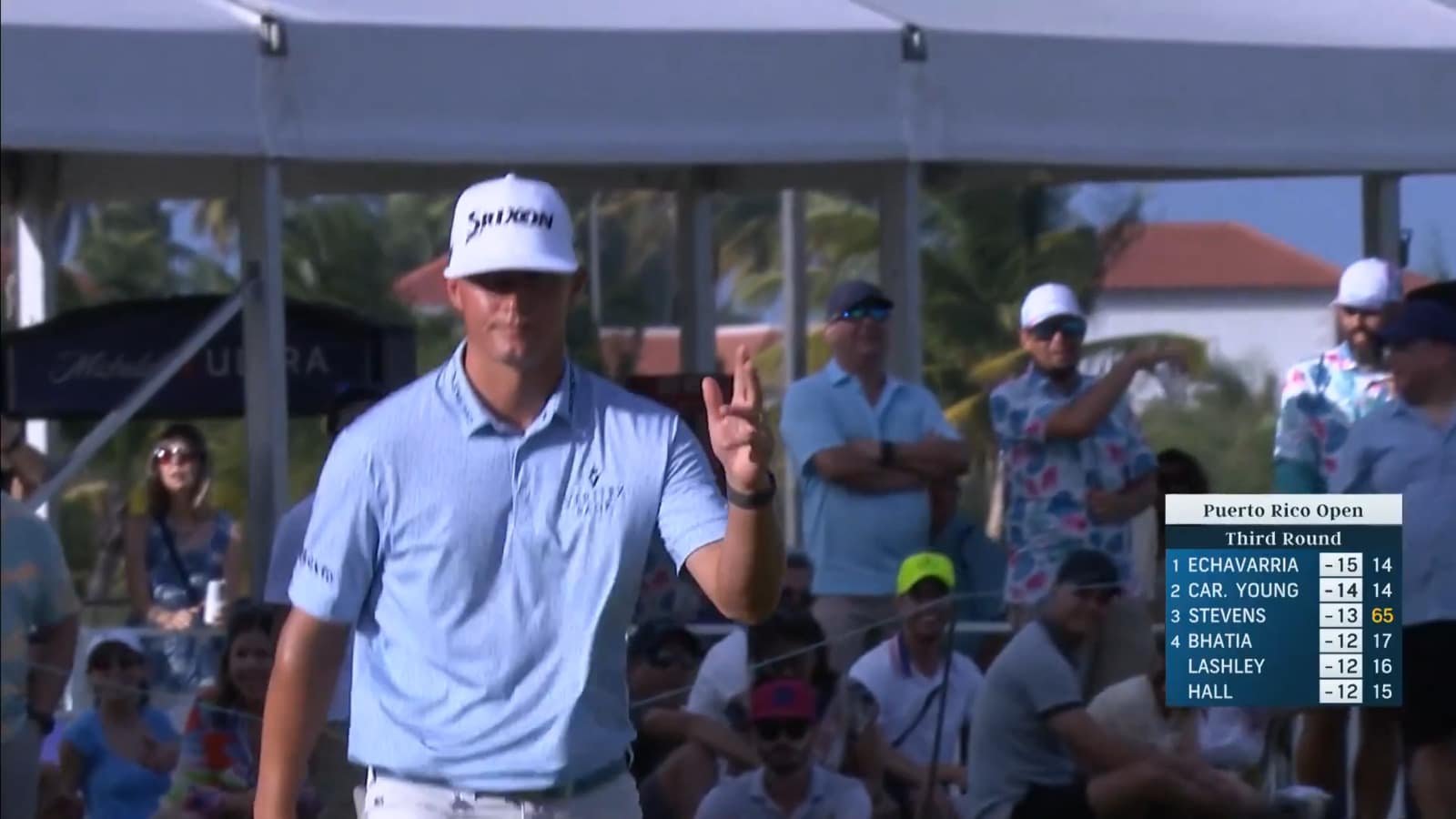 Max McGreevy pitches in for birdie at Puerto Rico