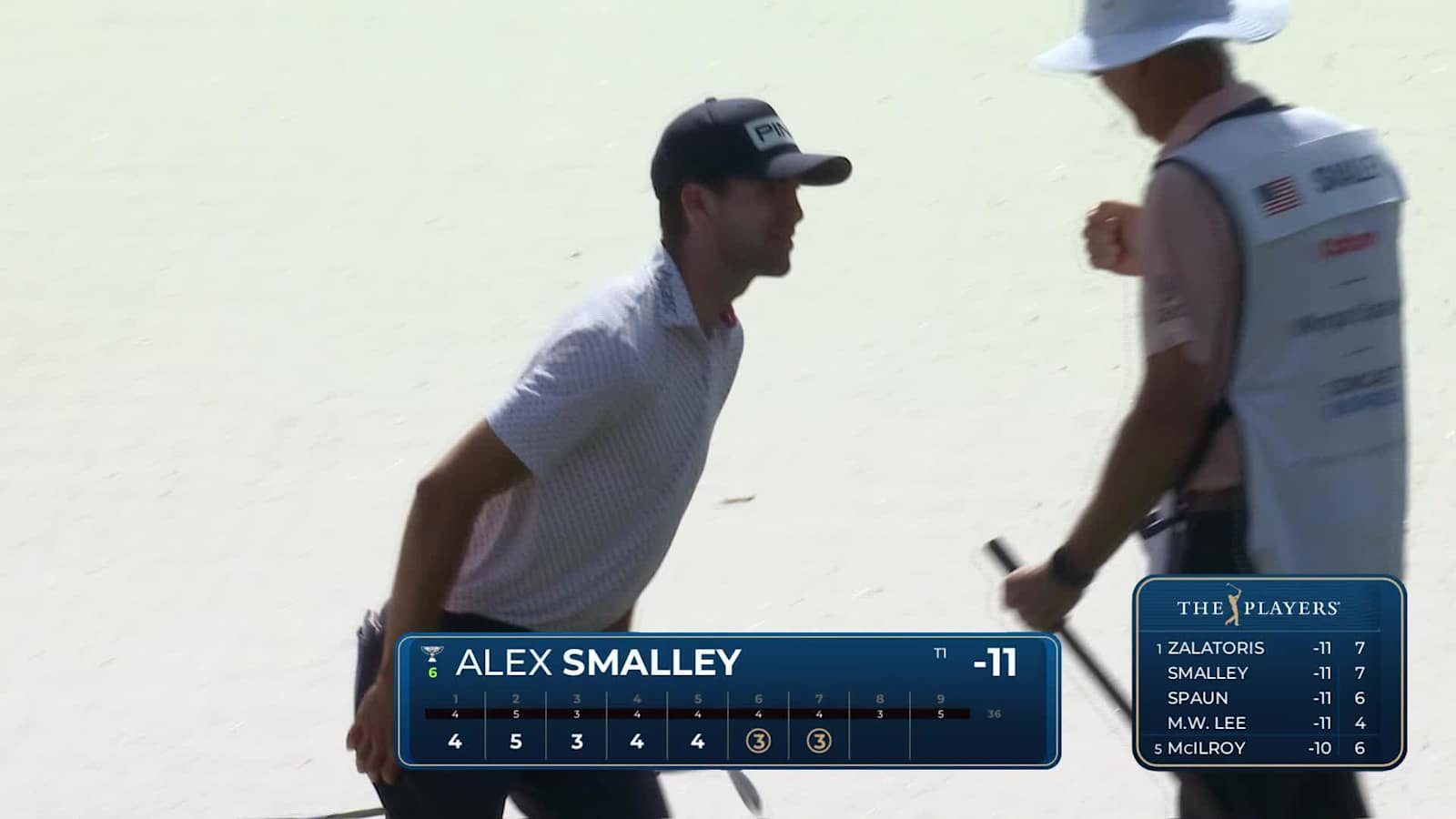 Alex Smalley holes out birdie from the bunker at THE PLAYERS