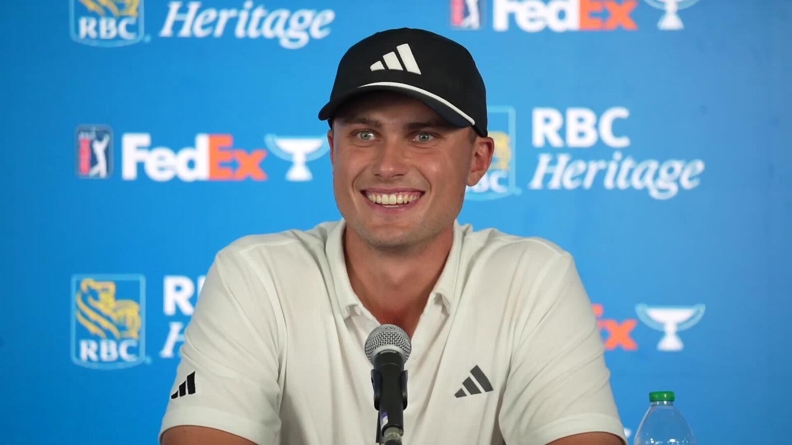 Ludvig Åberg on improving his golf swing throughout the season 