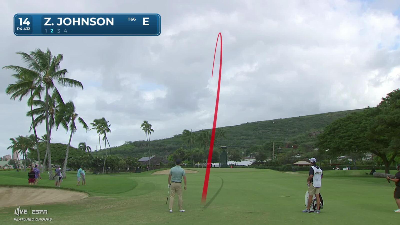 Zach Johnson hits 135-yard approach to 18 feet, sets up birdie on No. 14 at Sony Open