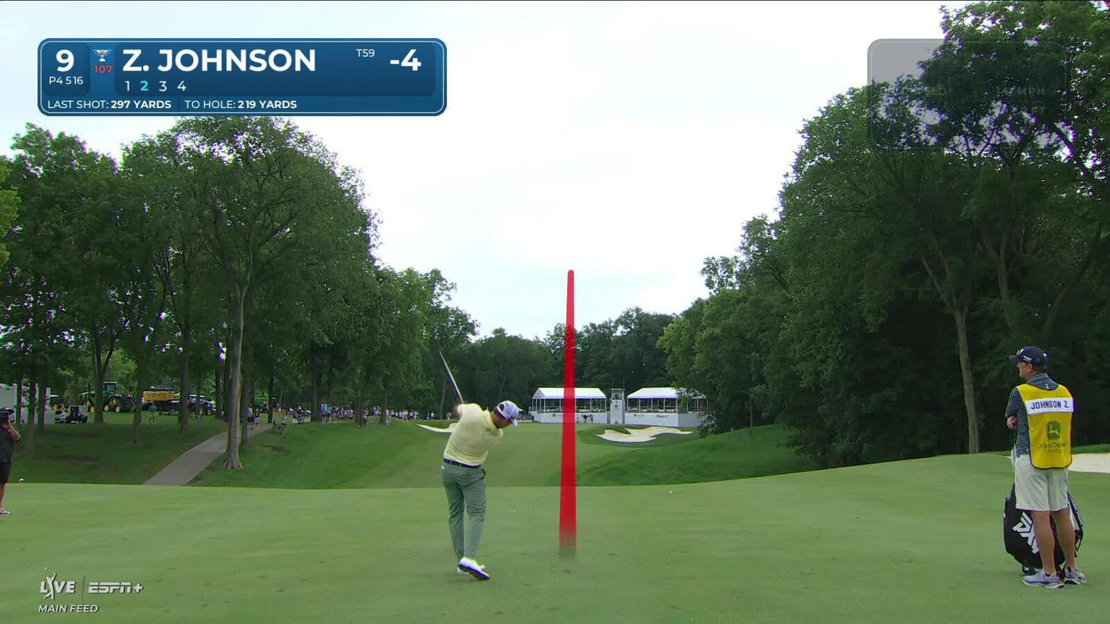 Zach Johnson makes birdie on No. 9 at John Deere