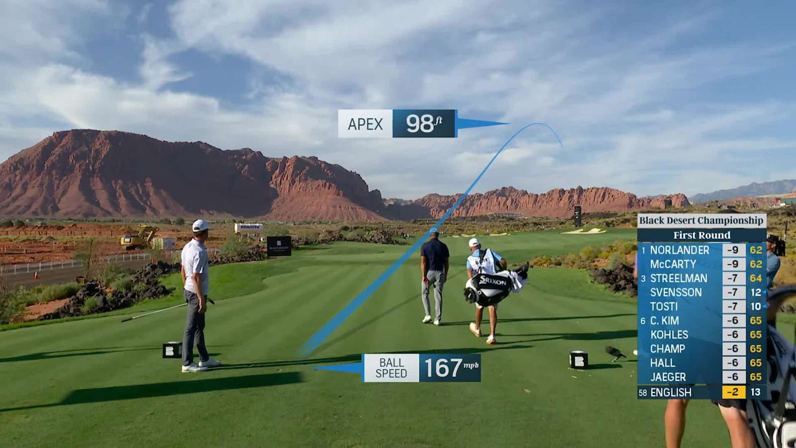 Harris English drives the par-4 green to set up birdie at Black Desert