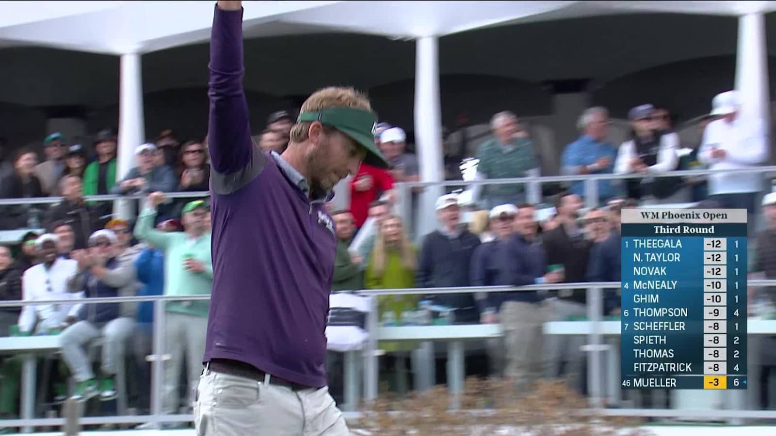 Jesse Mueller nearly aces No. 16 at WM Phoenix Open