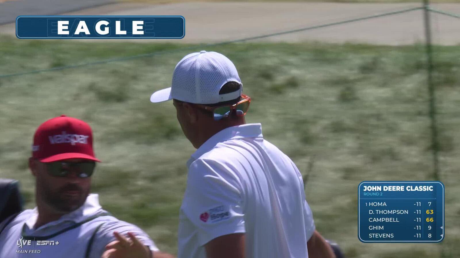 Kevin Roy chips in for eagle at John Deere