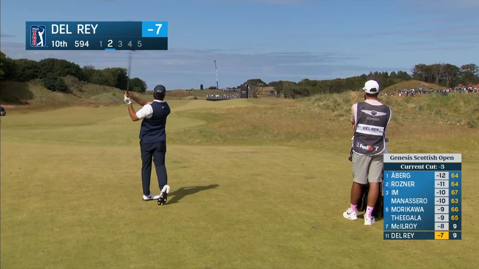 Alejandro Del Rey gets up-and-down from rough for birdie at Genesis Scottish Open