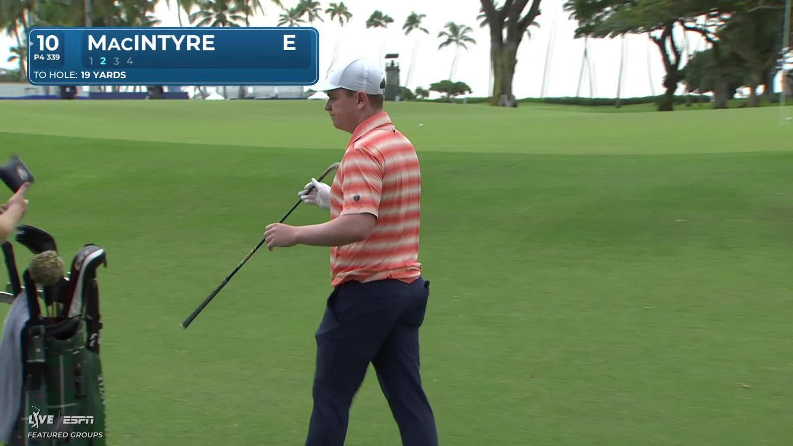 Robert MacIntyre sinks 6-foot birdie putt on No. 10 at Sony Open