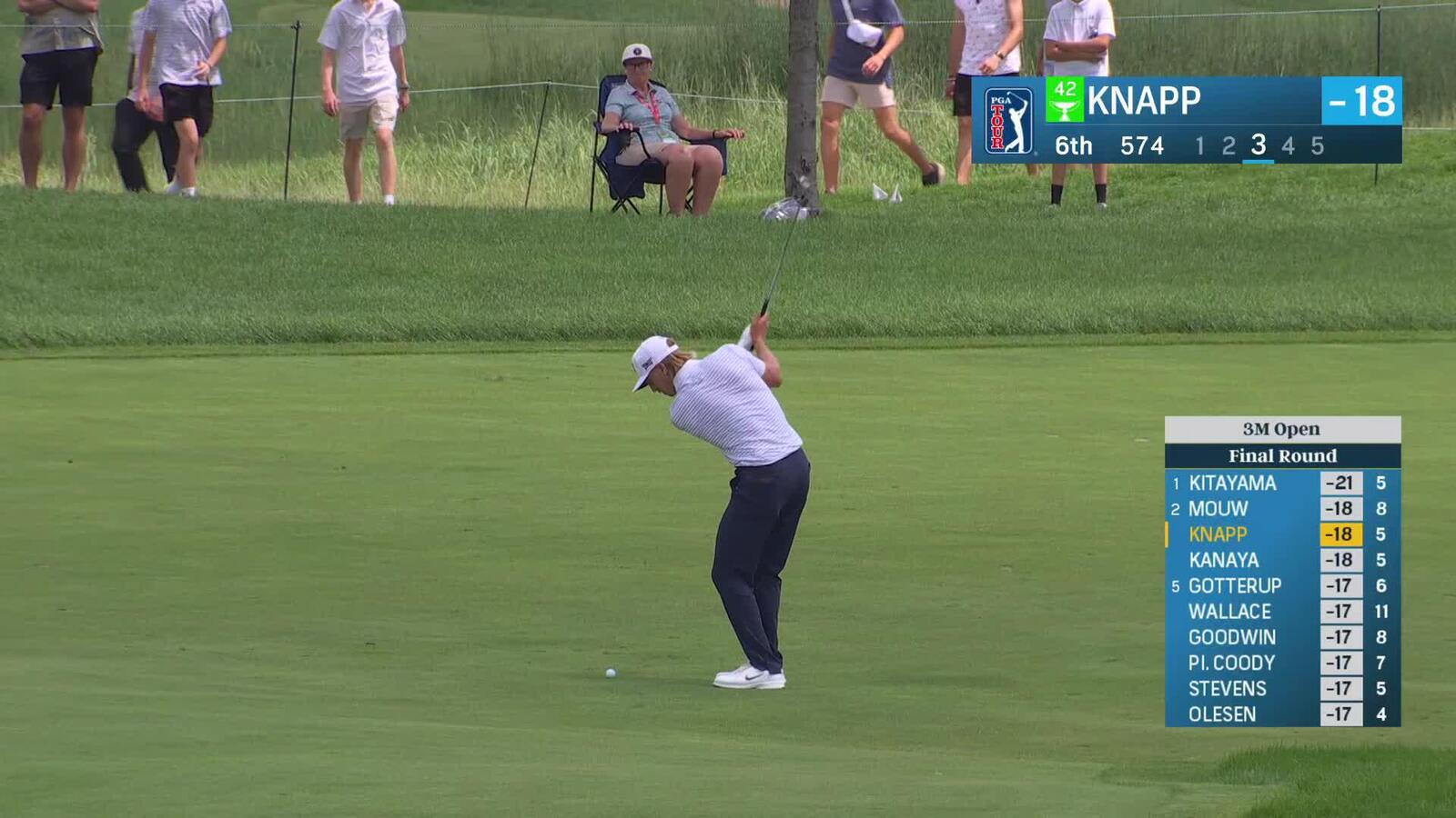 Jake Knapp stuffs wedge to set up birdie at 3M Open